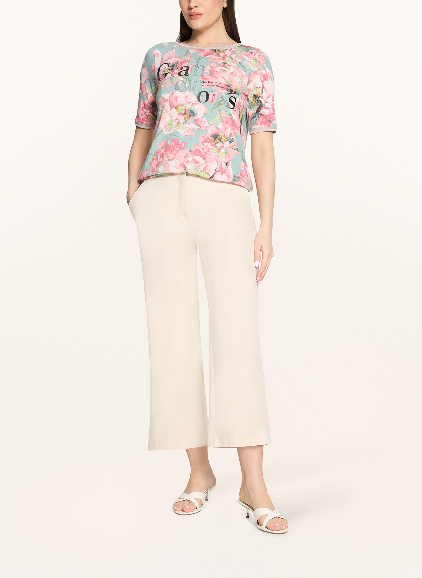 Betty Barclay T-shirt met strass-steentjes: MINT / ROZE