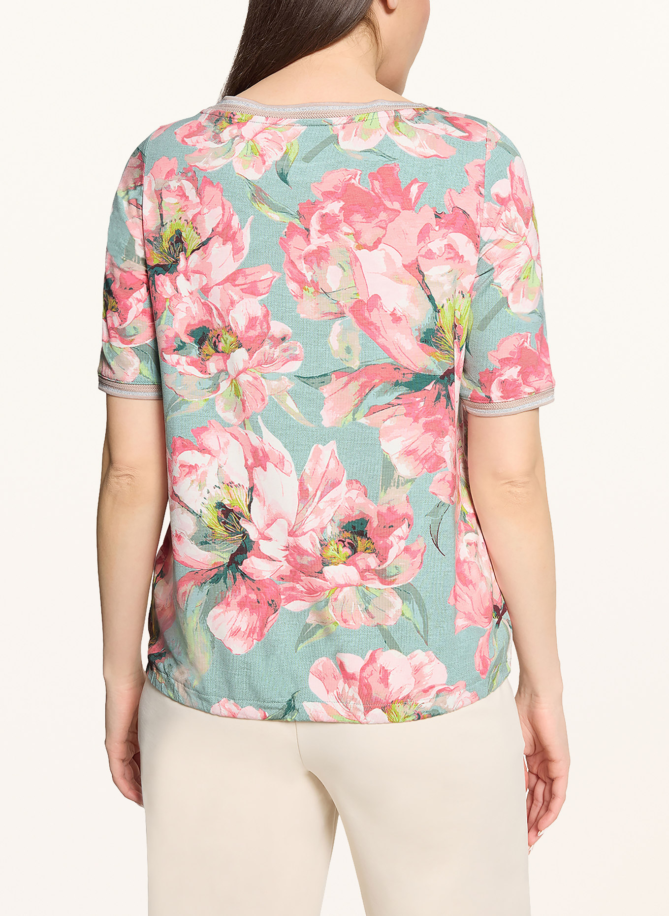 Betty Barclay T-shirt met strass-steentjes: MINT / ROZE