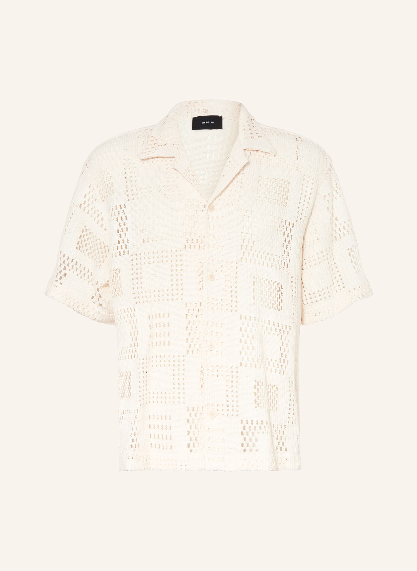 I'M BRIAN Chemise en maille Comfort Fit: CRÈME