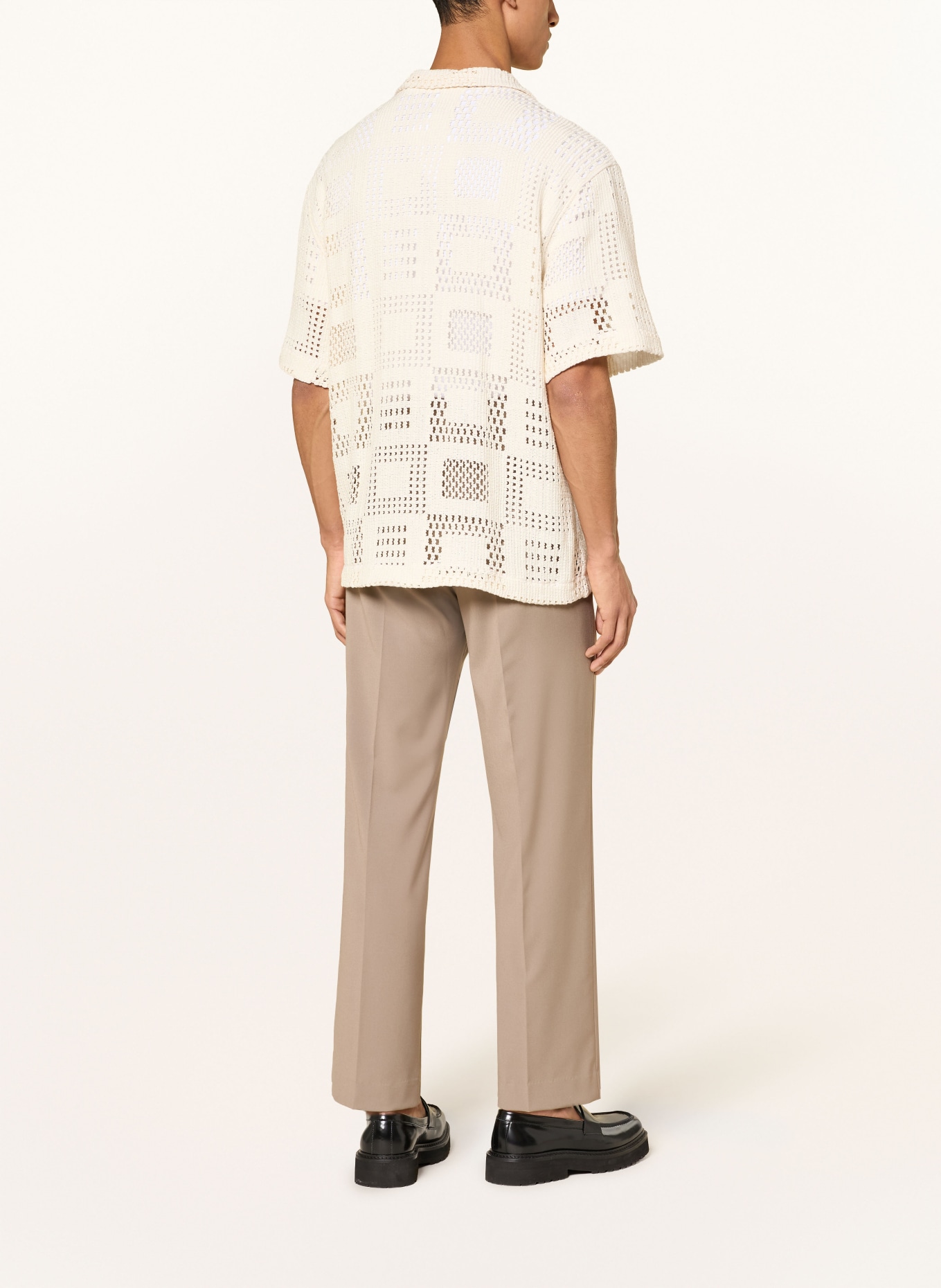 I'M BRIAN Chemise en maille Comfort Fit: CRÈME