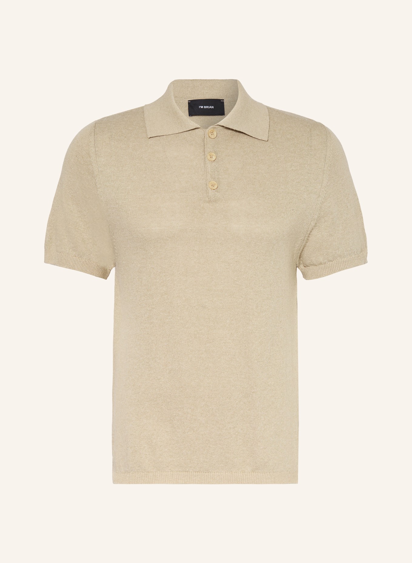 I'M BRIAN Strick-Poloshirt: BEIGE