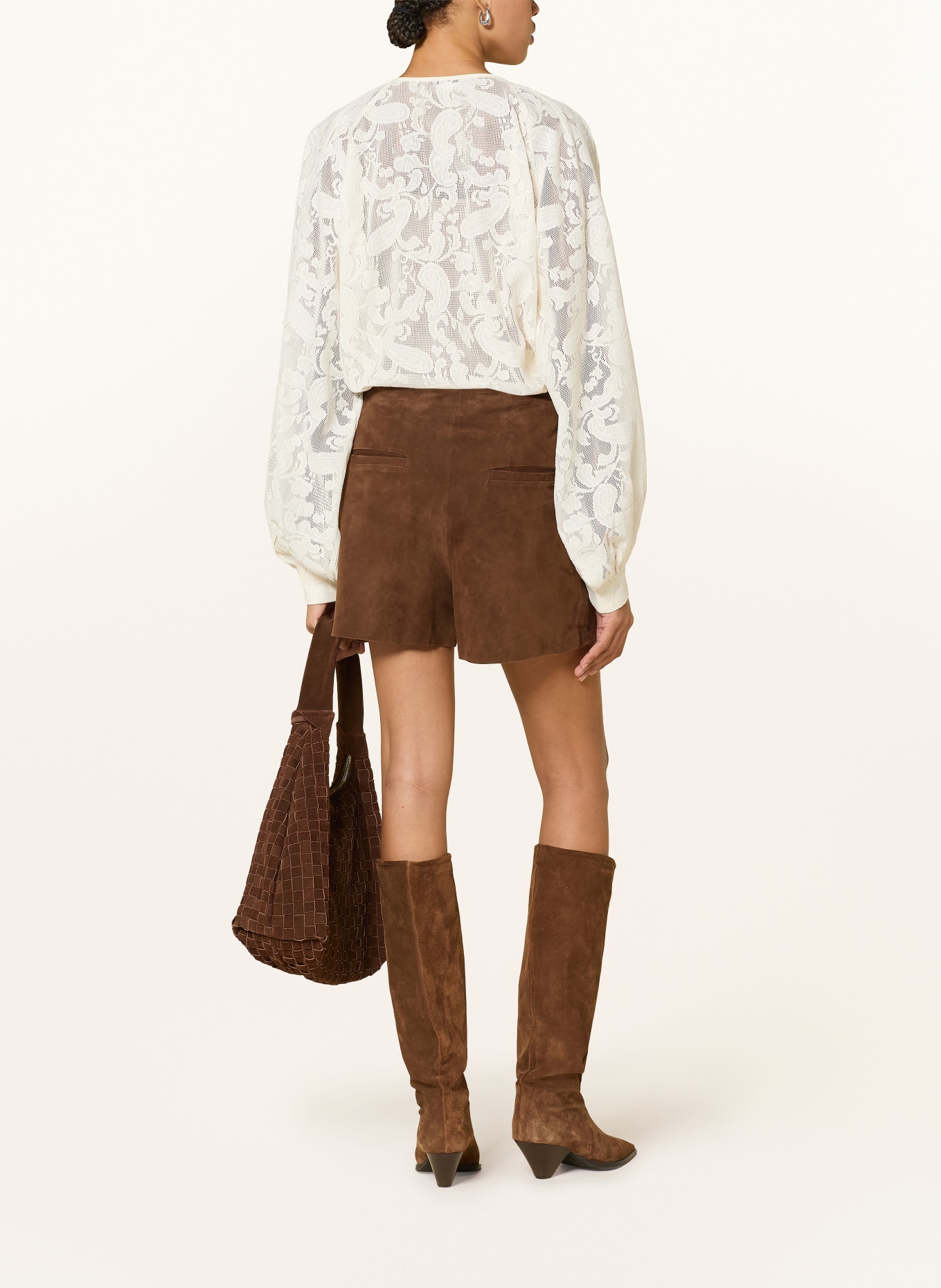 MAX & Co. Hemdbluse BRUNO aus Spitze: WEISS