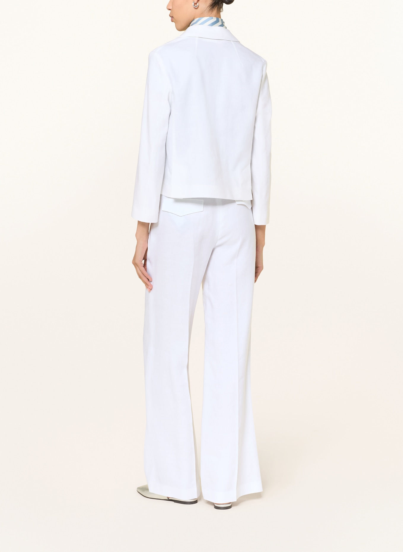 windsor. Marlenehose mit Leinen: WEISS