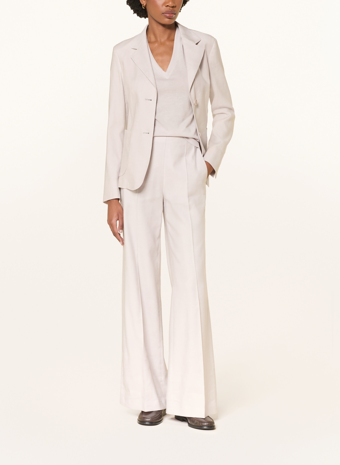 windsor. Marlene pants with linen: LIGHT GRAY