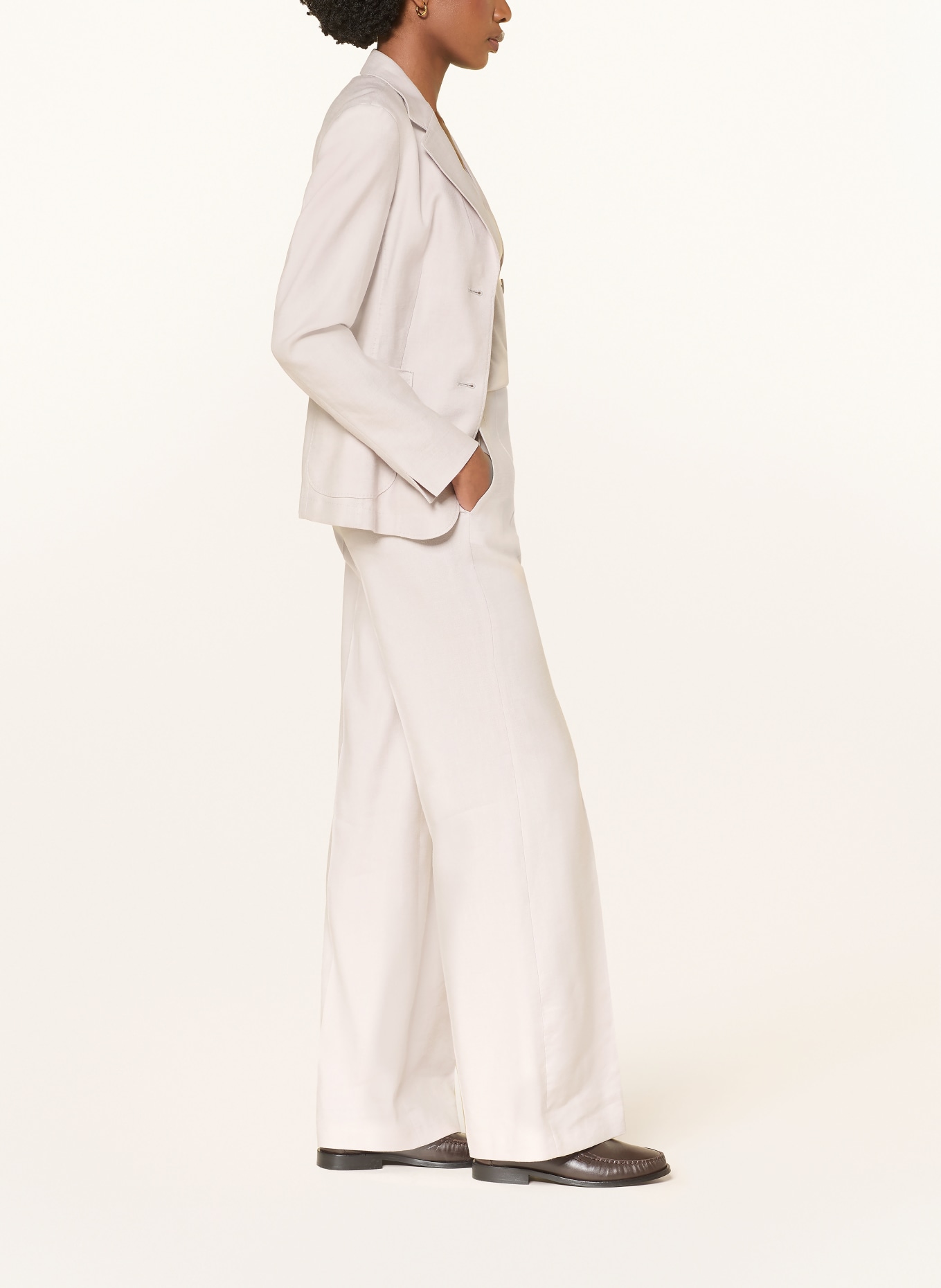windsor. Marlene pants with linen: LIGHT GRAY