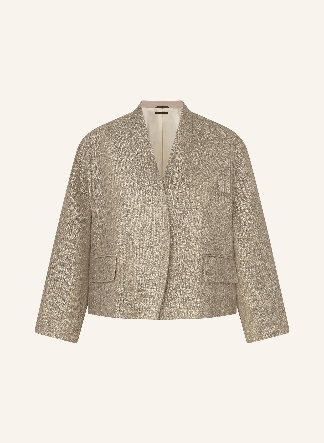 windsor. Blazer with glitter thread and 3/4 sleeves: BEIGE