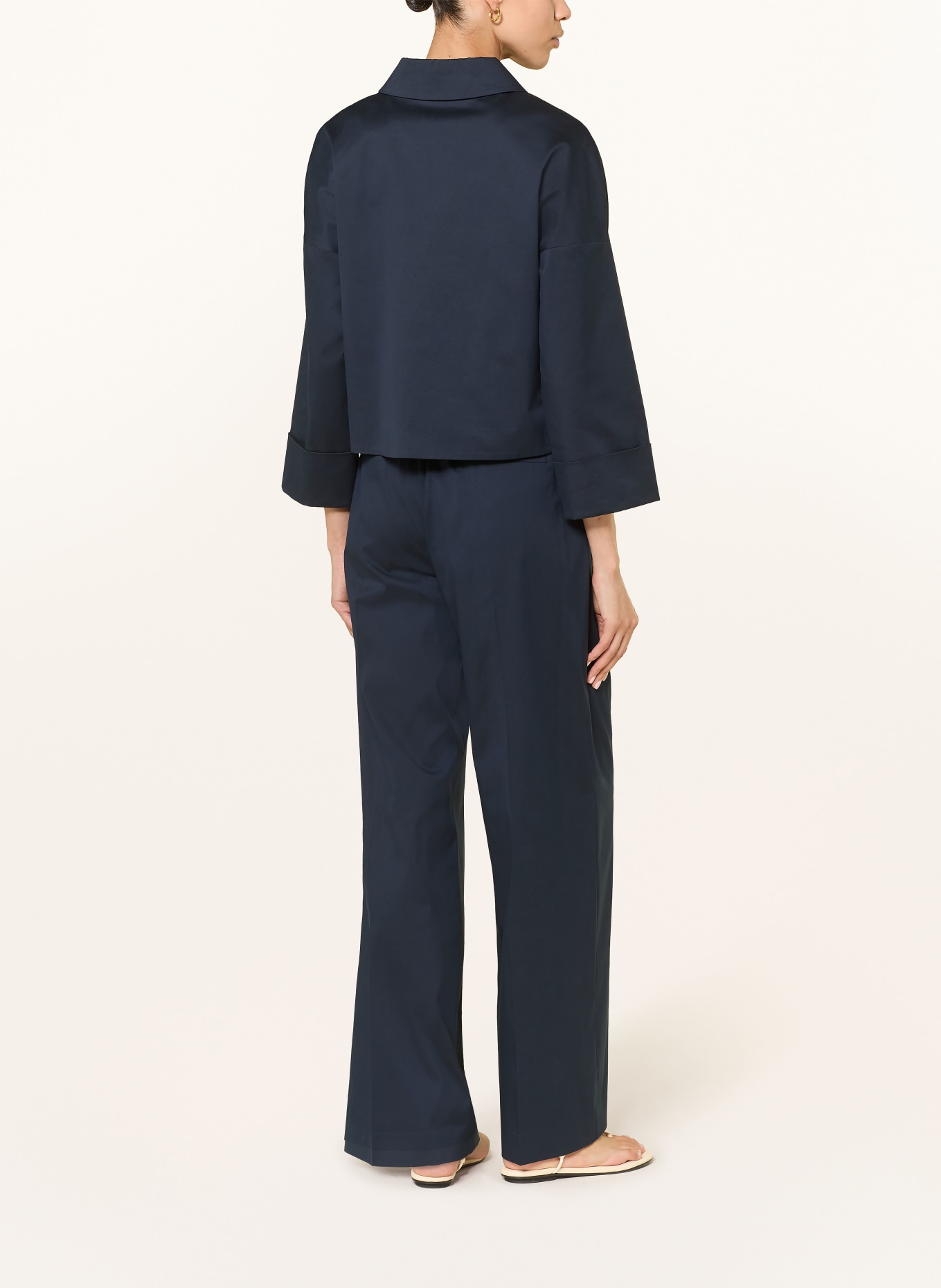 windsor. Spodnie z marszczeniami: GRANATOWY