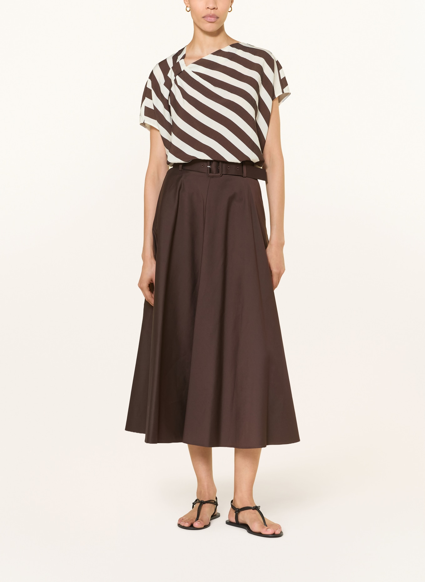 windsor. blouse: MARRON FONCÉ / WIT