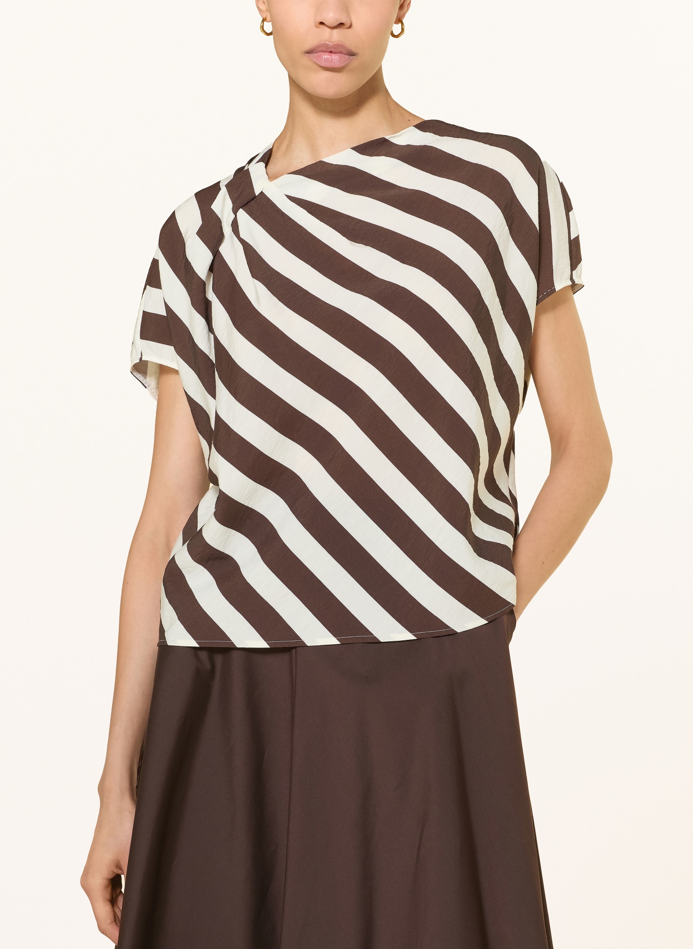 windsor. blouse: MARRON FONCÉ / WIT