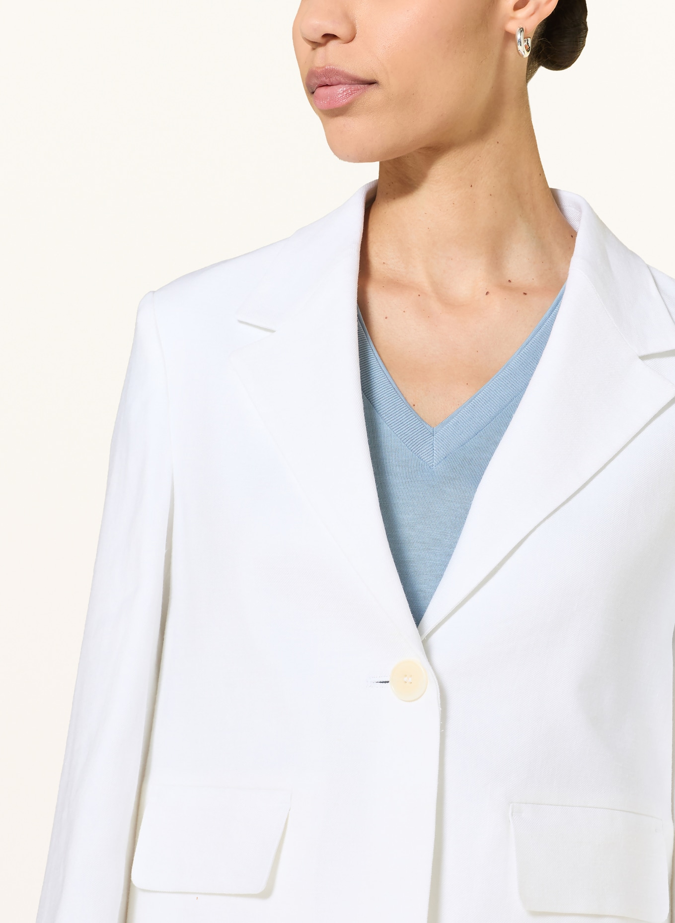 windsor. Marynarka z lnu: BIAŁY