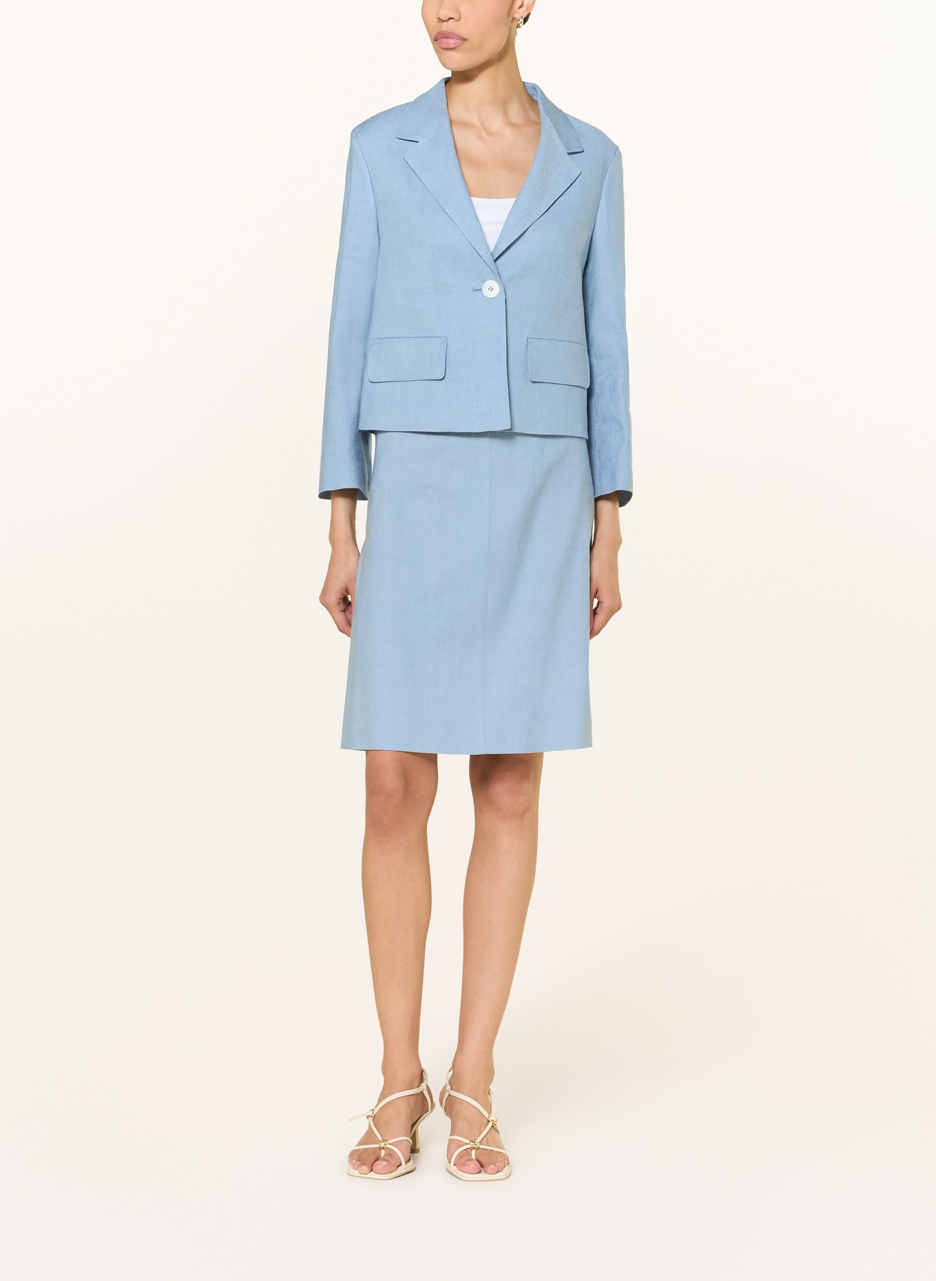 windsor. Marynarka z lnu: JASNONIEBIESKI