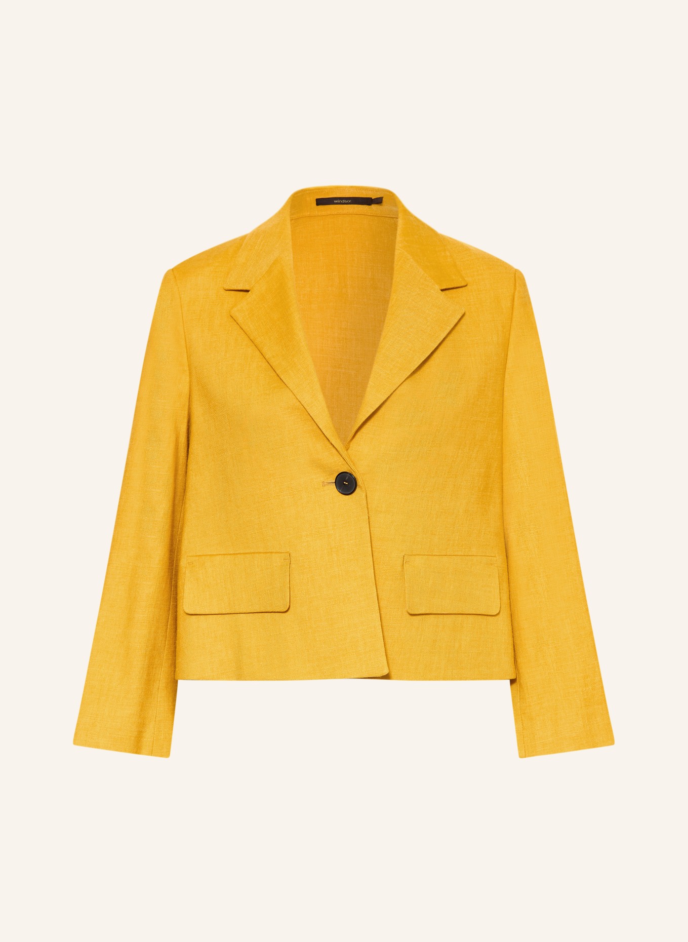 windsor. Blazer van linnen: DONKERGEEL