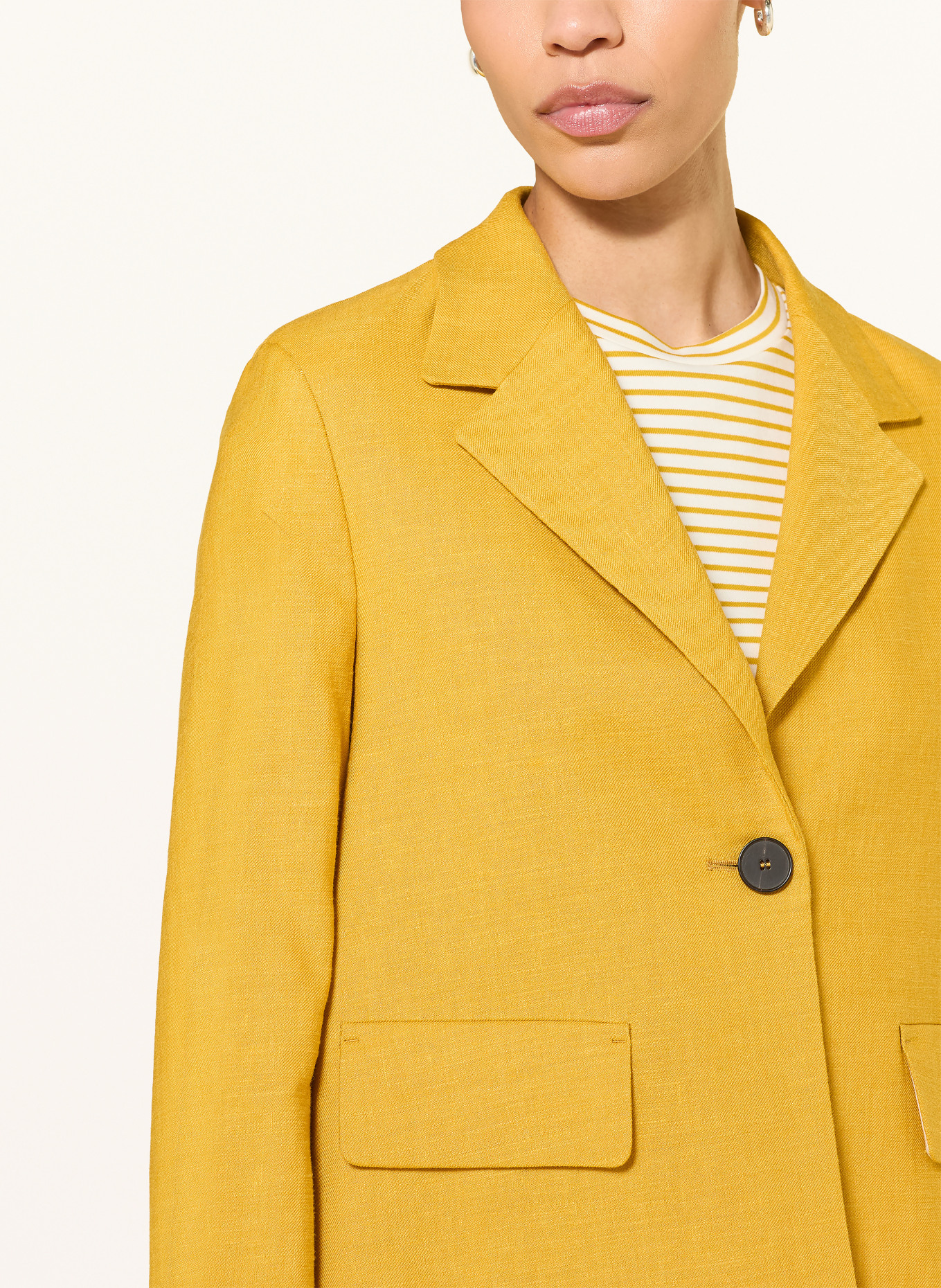 windsor. Blazer van linnen: DONKERGEEL