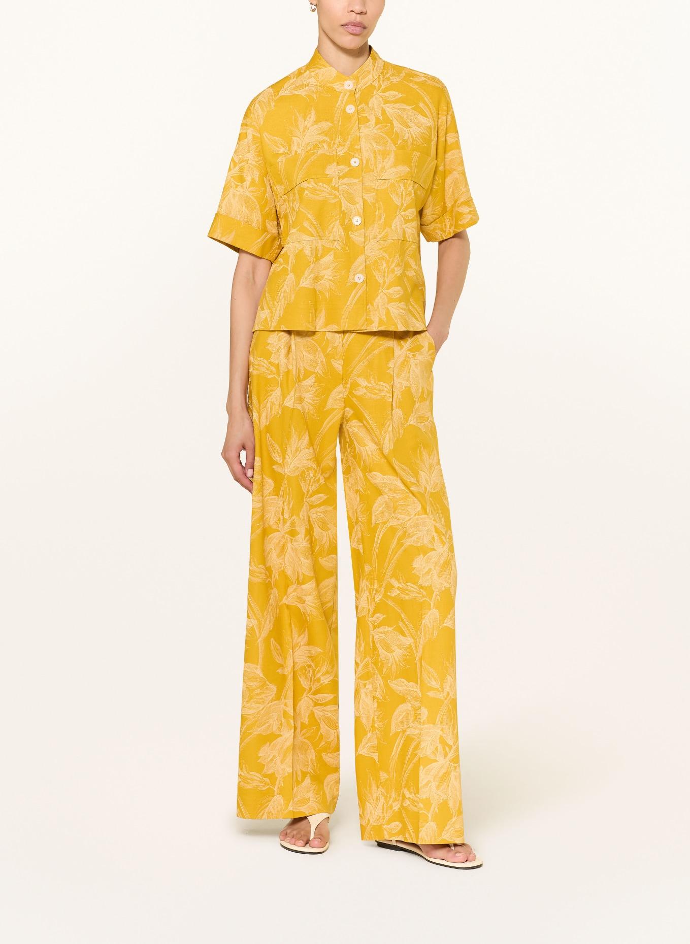 windsor. Spodnie z marszczeniami: CIEMNOŻÓŁTY / JASNOŻÓŁTY