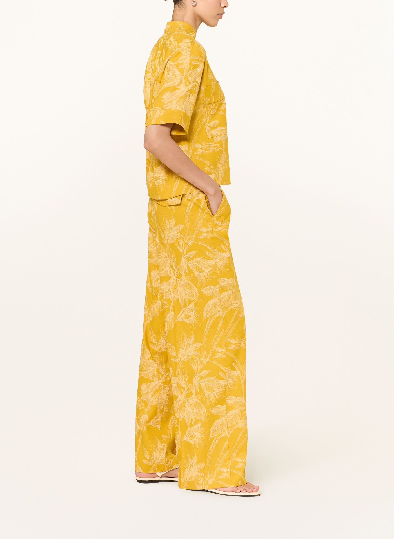 windsor. Spodnie z marszczeniami: CIEMNOŻÓŁTY / JASNOŻÓŁTY