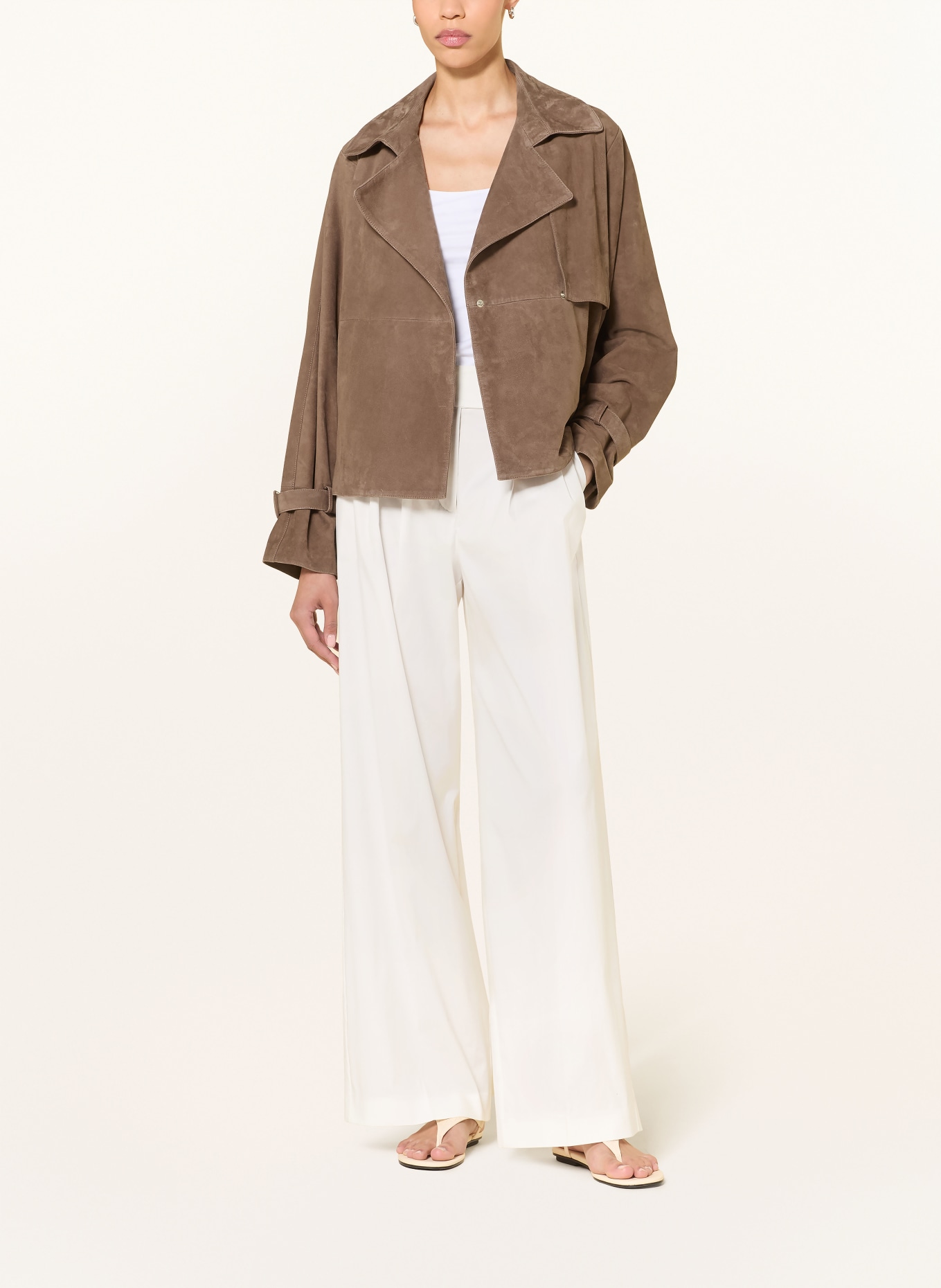 windsor. Leren jas: BRUIN