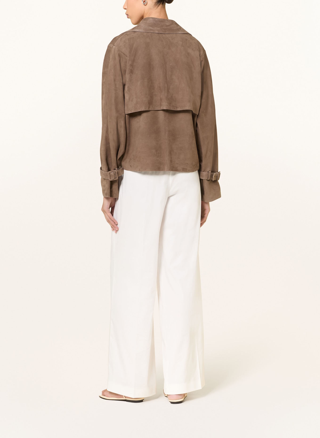 windsor. Leren jas: BRUIN