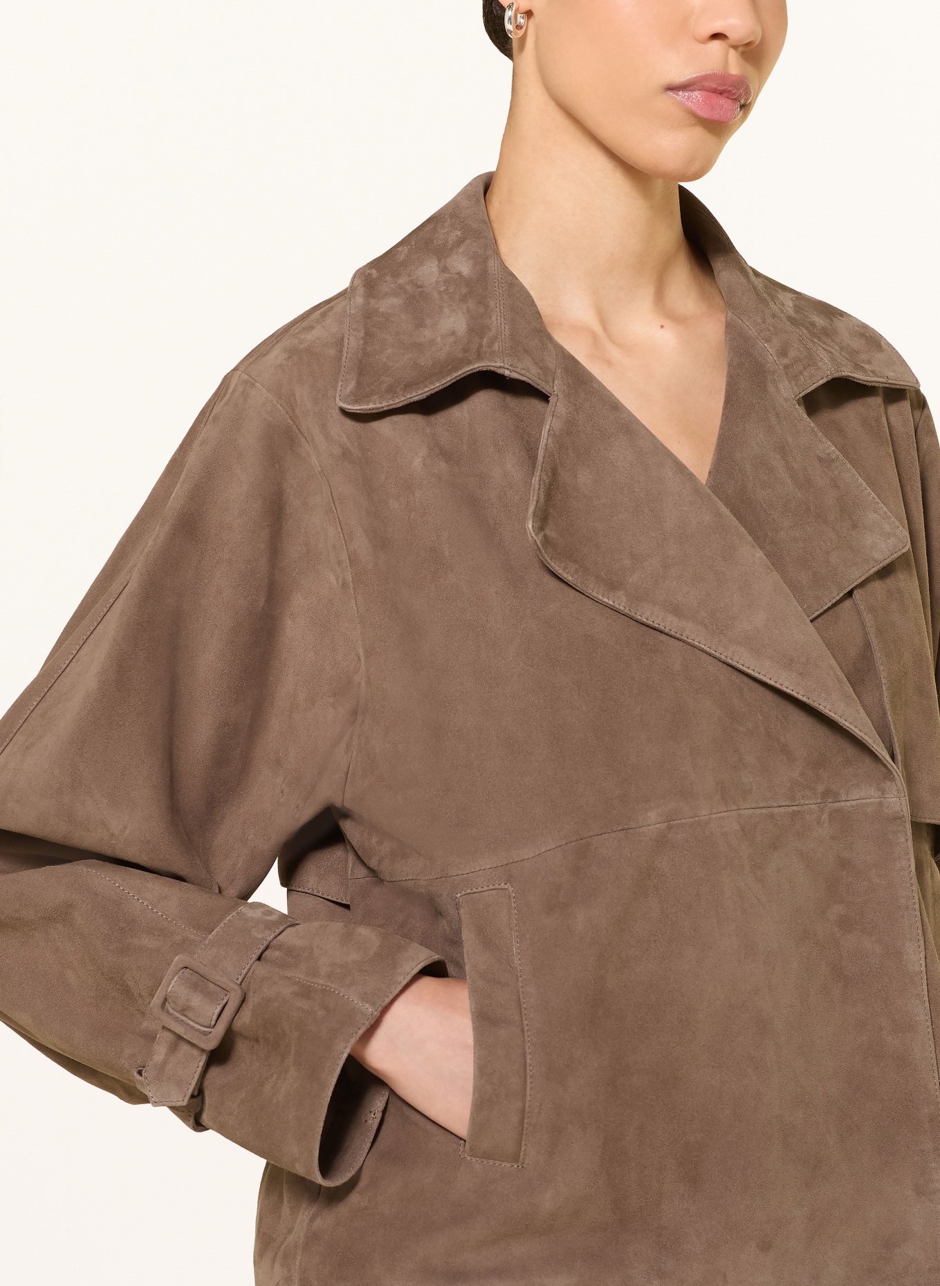 windsor. Leren jas: BRUIN