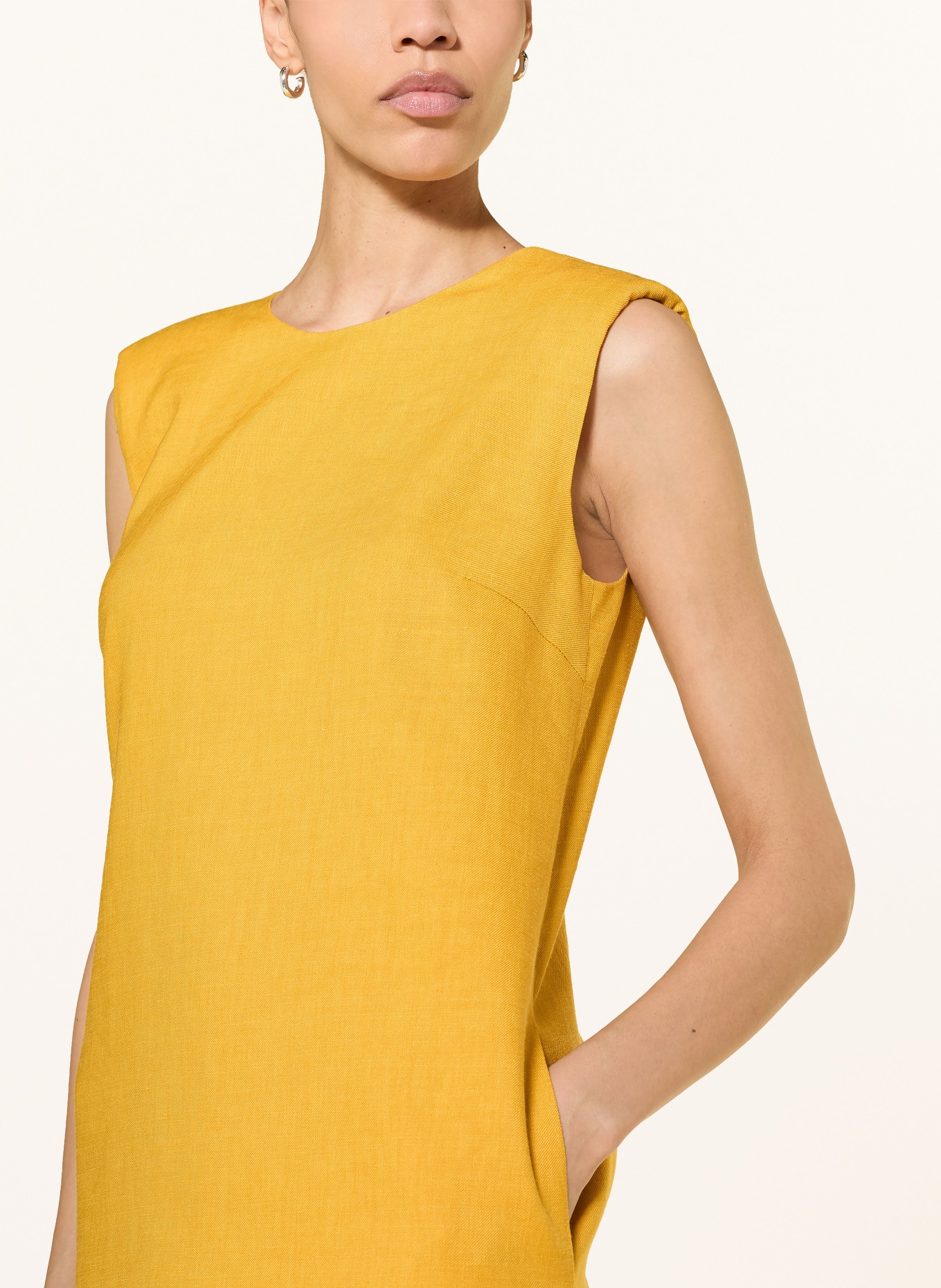 windsor. Kleid mit Leinen: DUNKELGELB