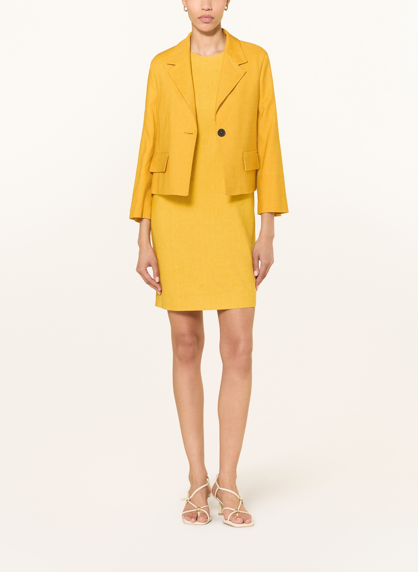 windsor. Kleid mit Leinen: DUNKELGELB