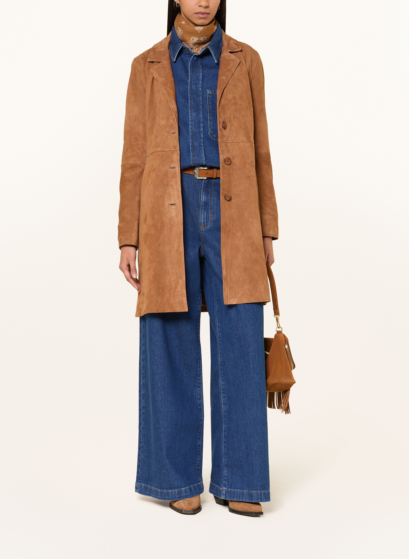 darling harbour Leren jas: CARAMEL