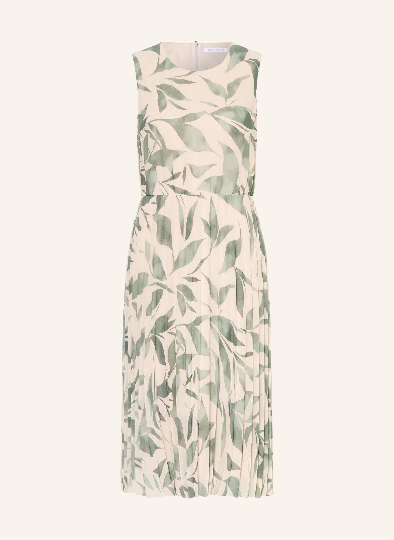 BETTY&CO Robe à plis: GROEN / ÉCRU