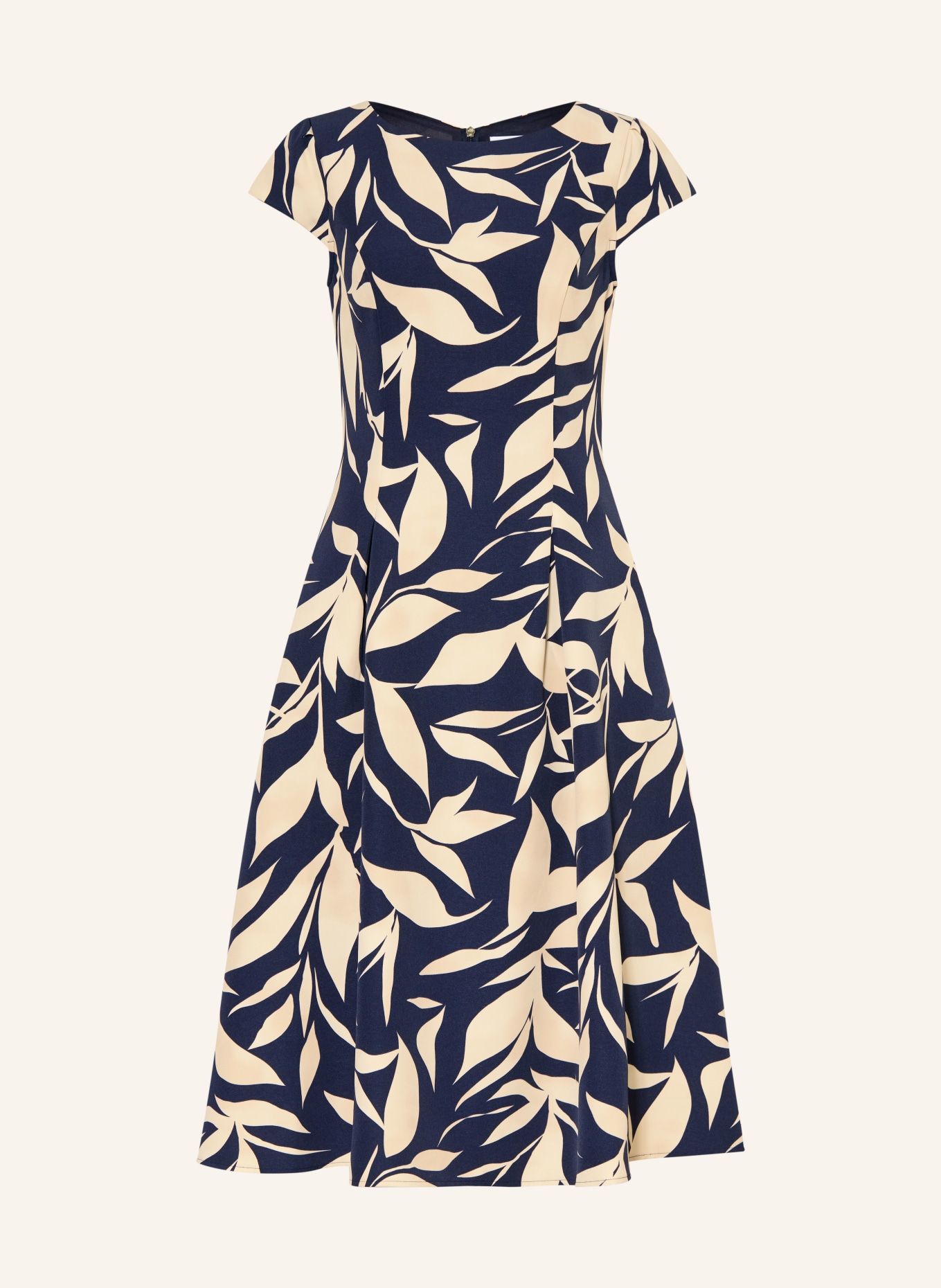 BETTY&CO Jurk: DONKERBLAUW / CRÈME