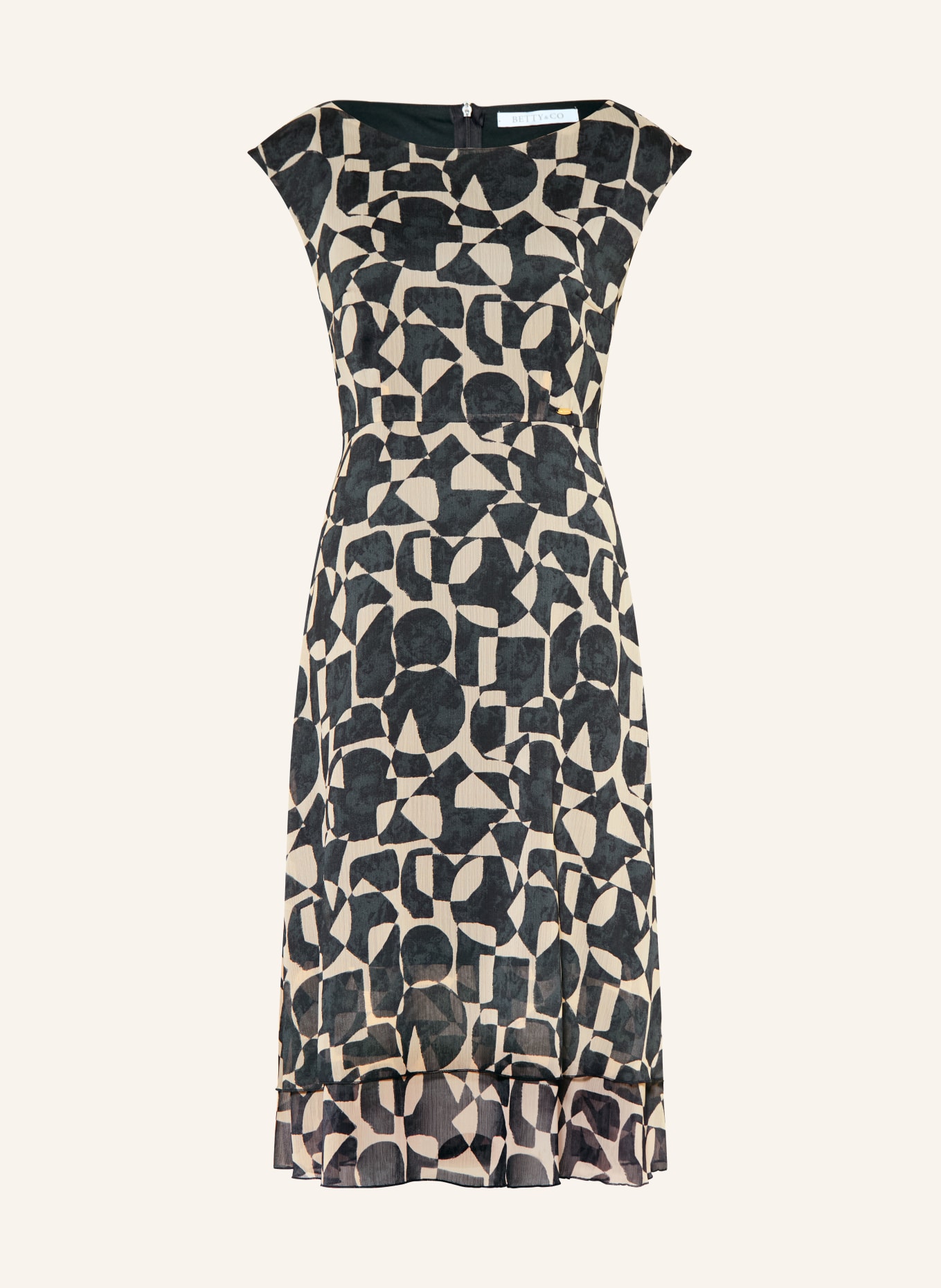 BETTY&CO Kleid: DUNKELBLAU / BEIGE