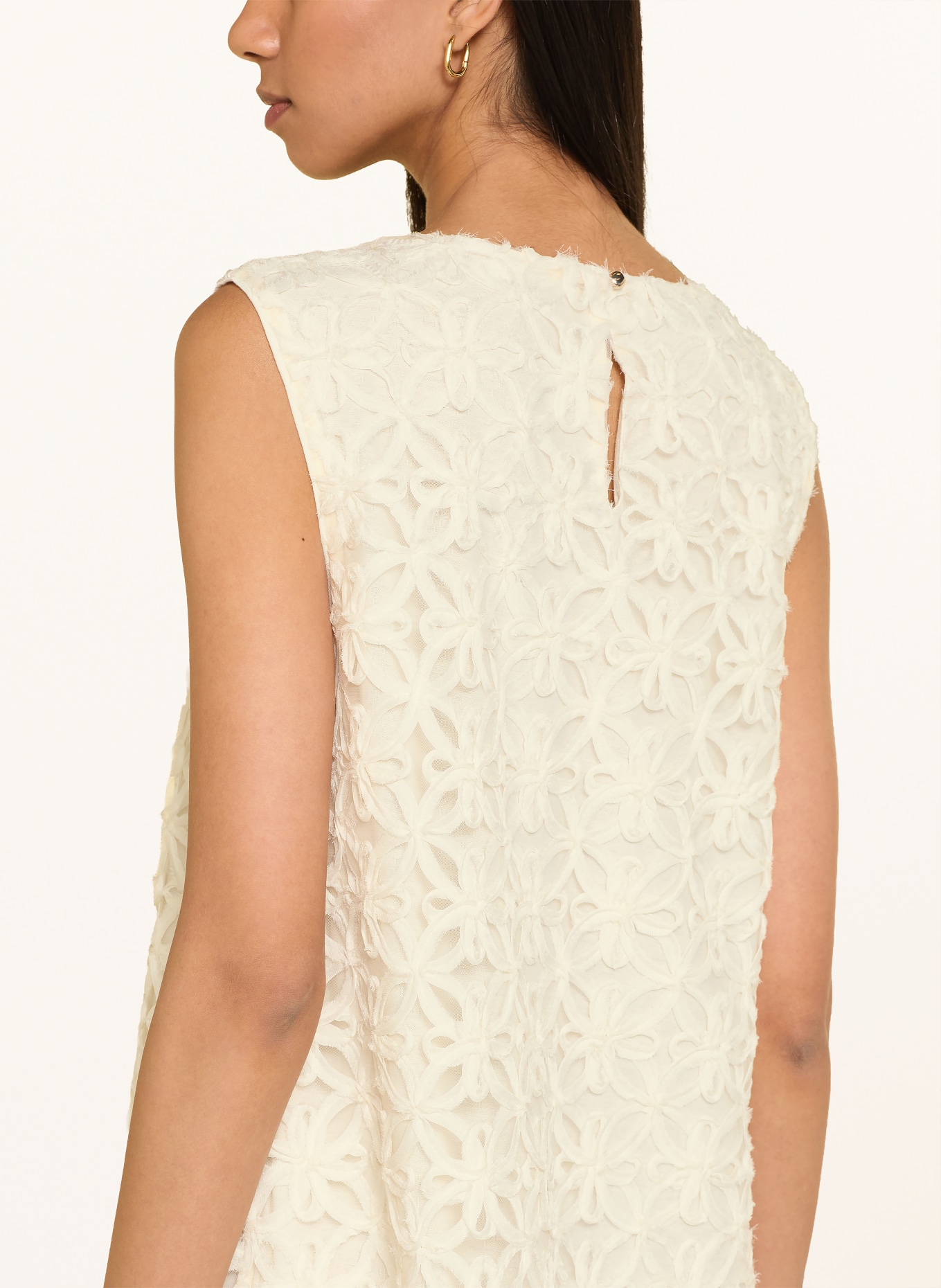 BETTY&CO Mesh-Kleid: CREME