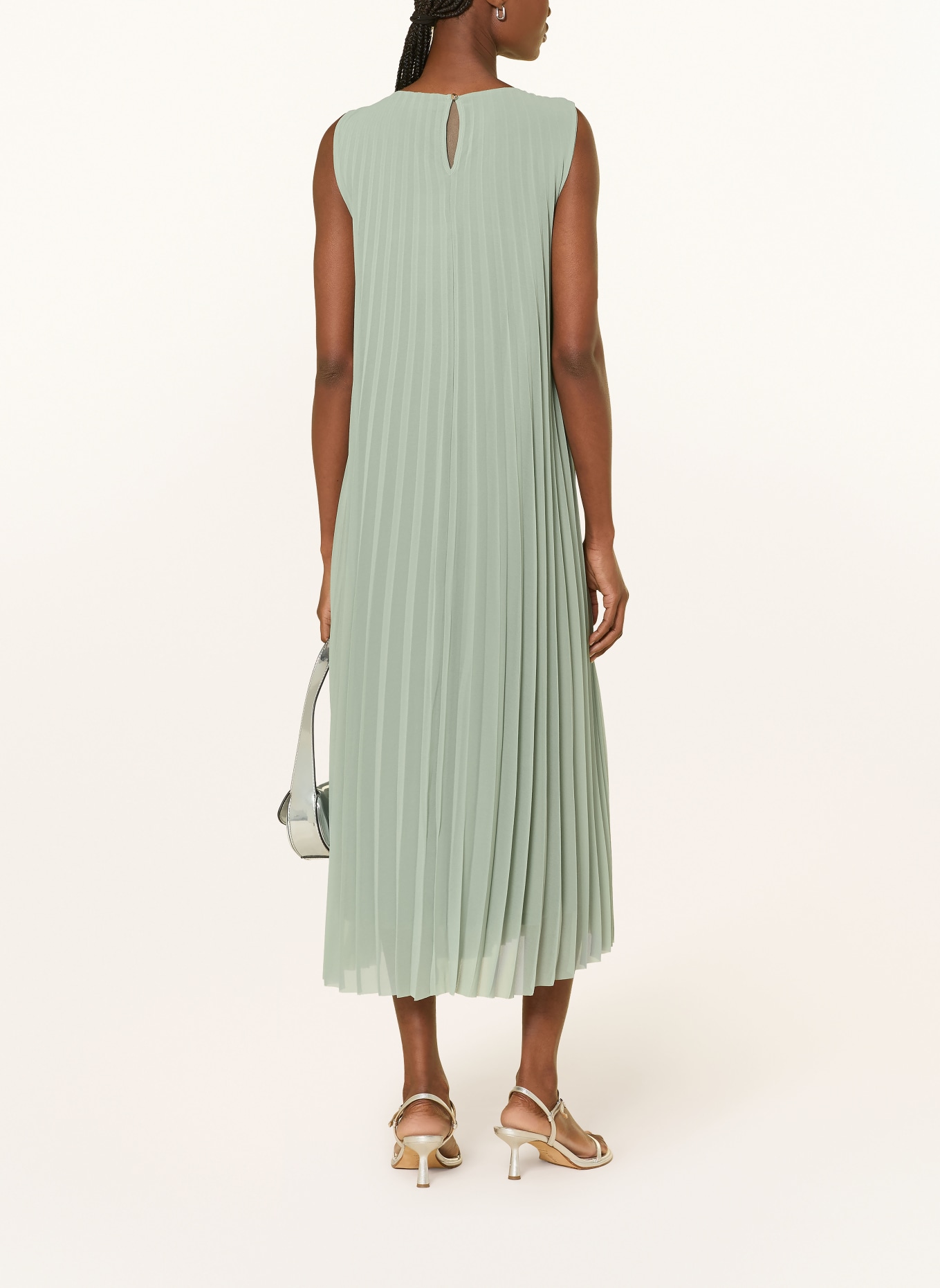 BETTY&CO Plisséjurk: LICHTGROEN