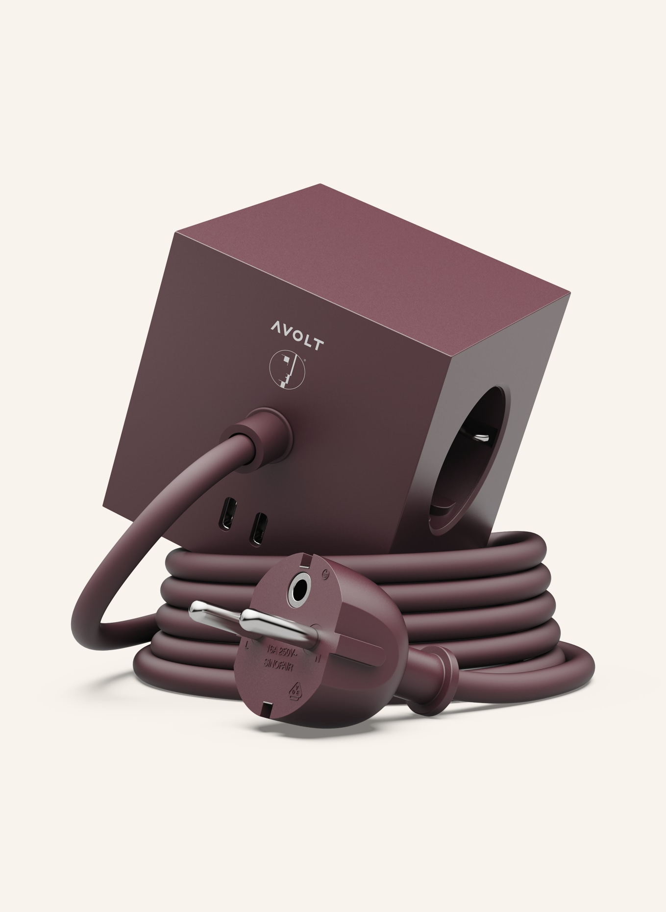 AVOLT Steckdosenleiste SQUARE 1: BRAUN