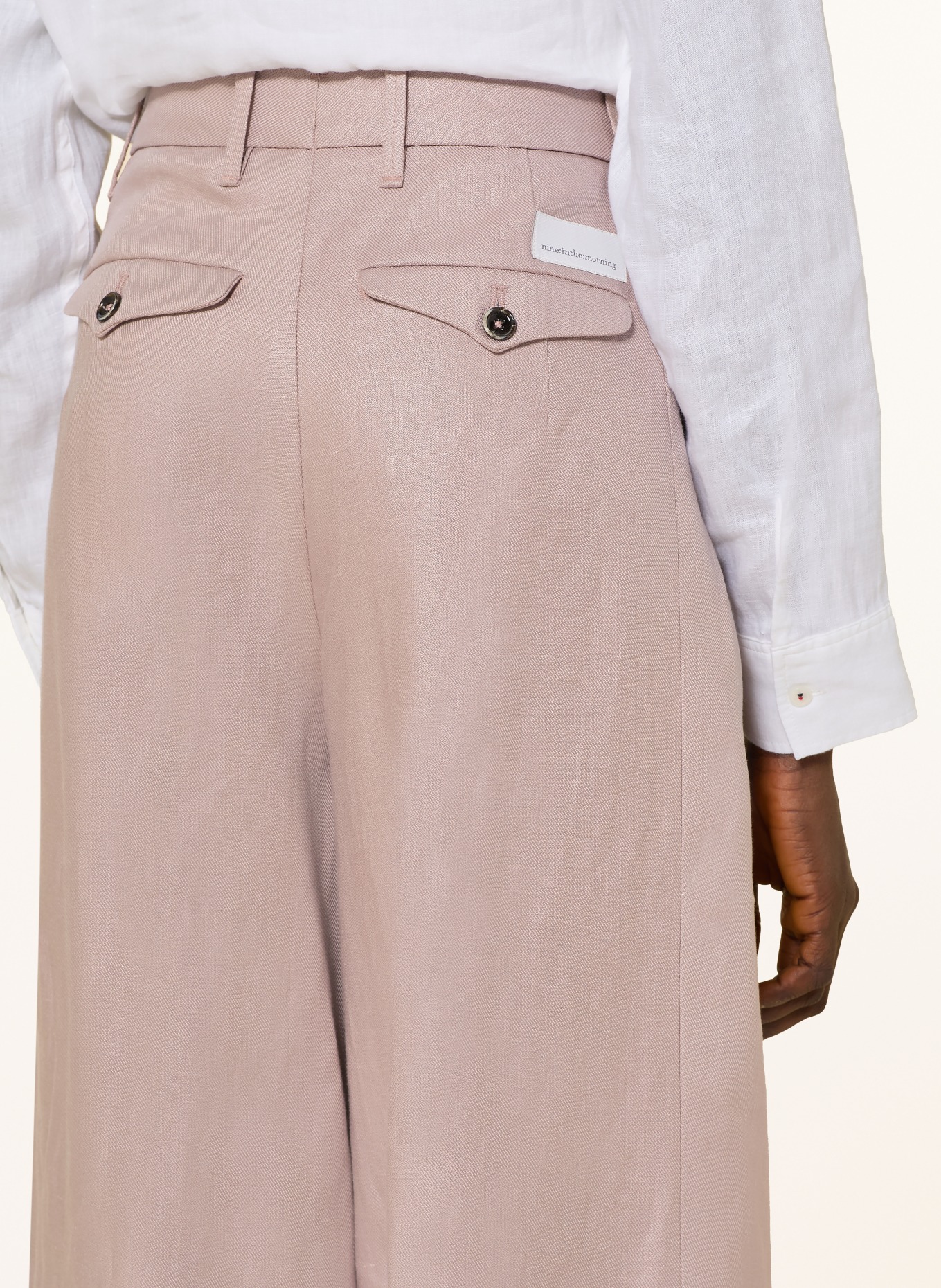 nine:inthe:morning Marlenehose PETRA aus Leinen: TAUPE