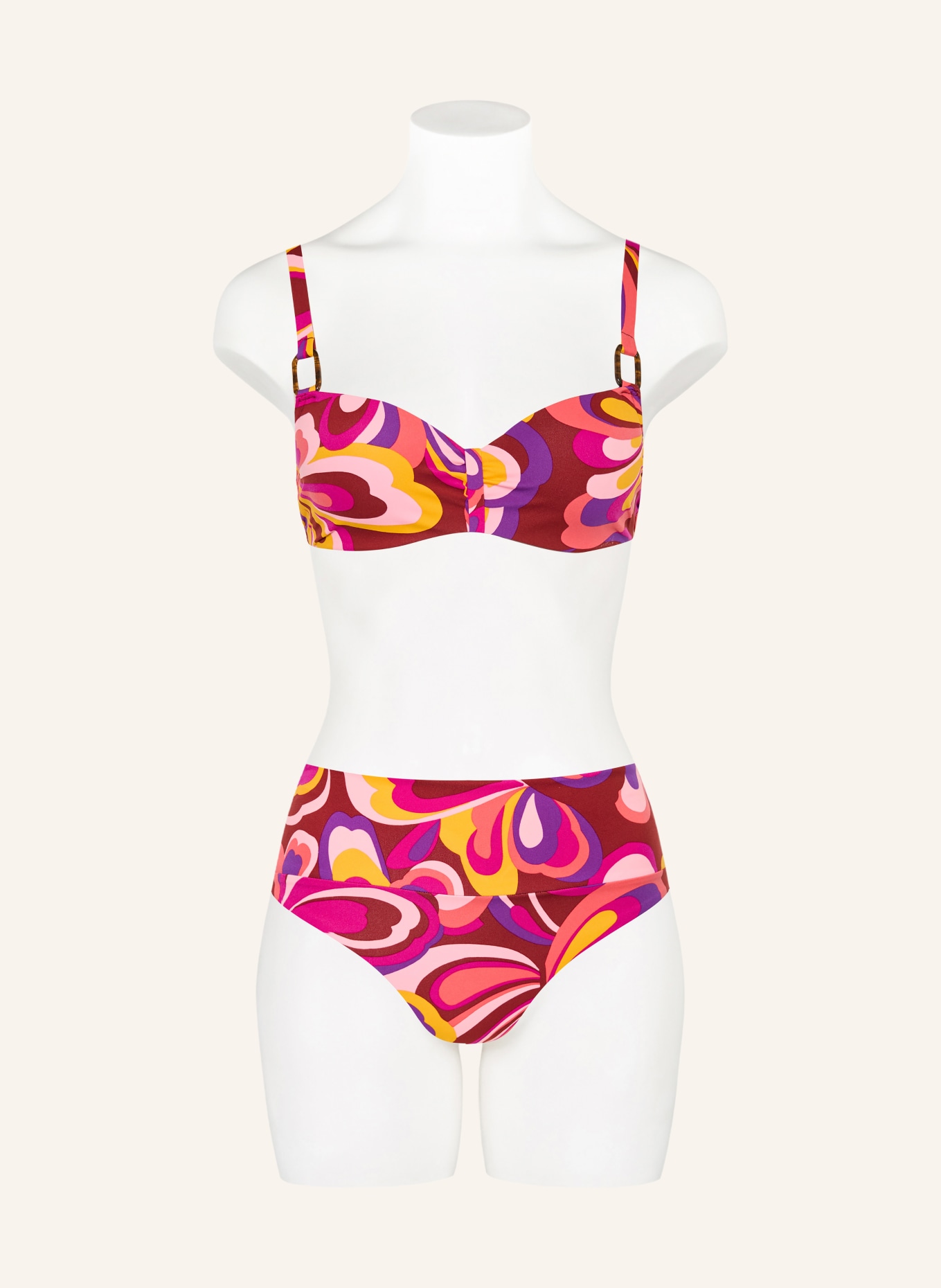 CHANTELLE High-Waist-Bikini-Hose VITA: FUCHSIA / DUNKELROT / DUNKELGELB