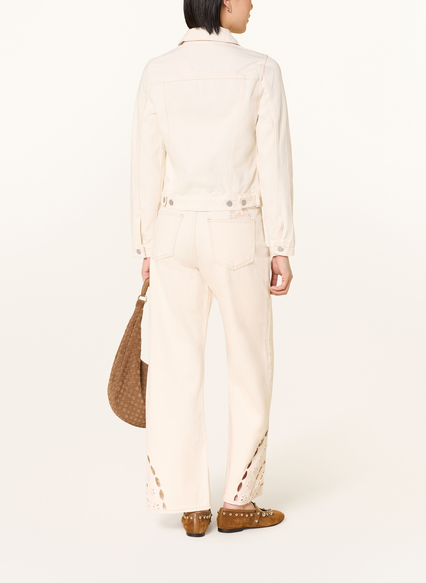 mavi Široké džíny MALIBU s výřezy: A1326 Cream DENIM