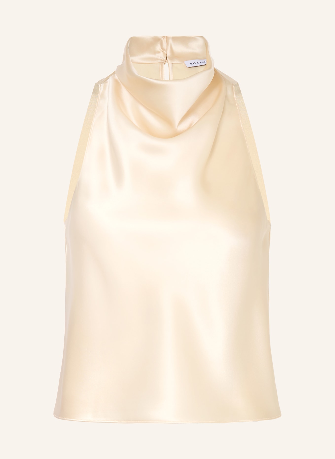 MRS & HUGS Blouse en satin: CRÈME