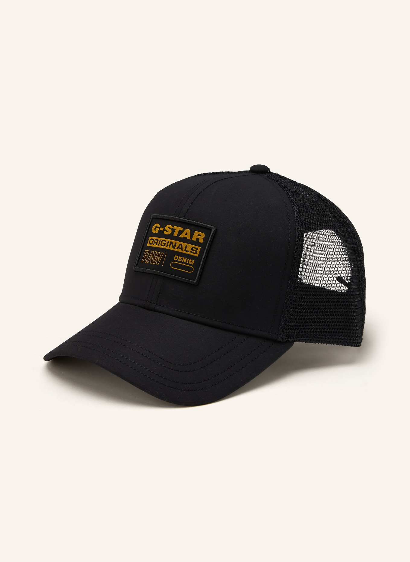 G-Star Cap BASEBALL TRUCKER: SCHWARZ / DUNKELGELB