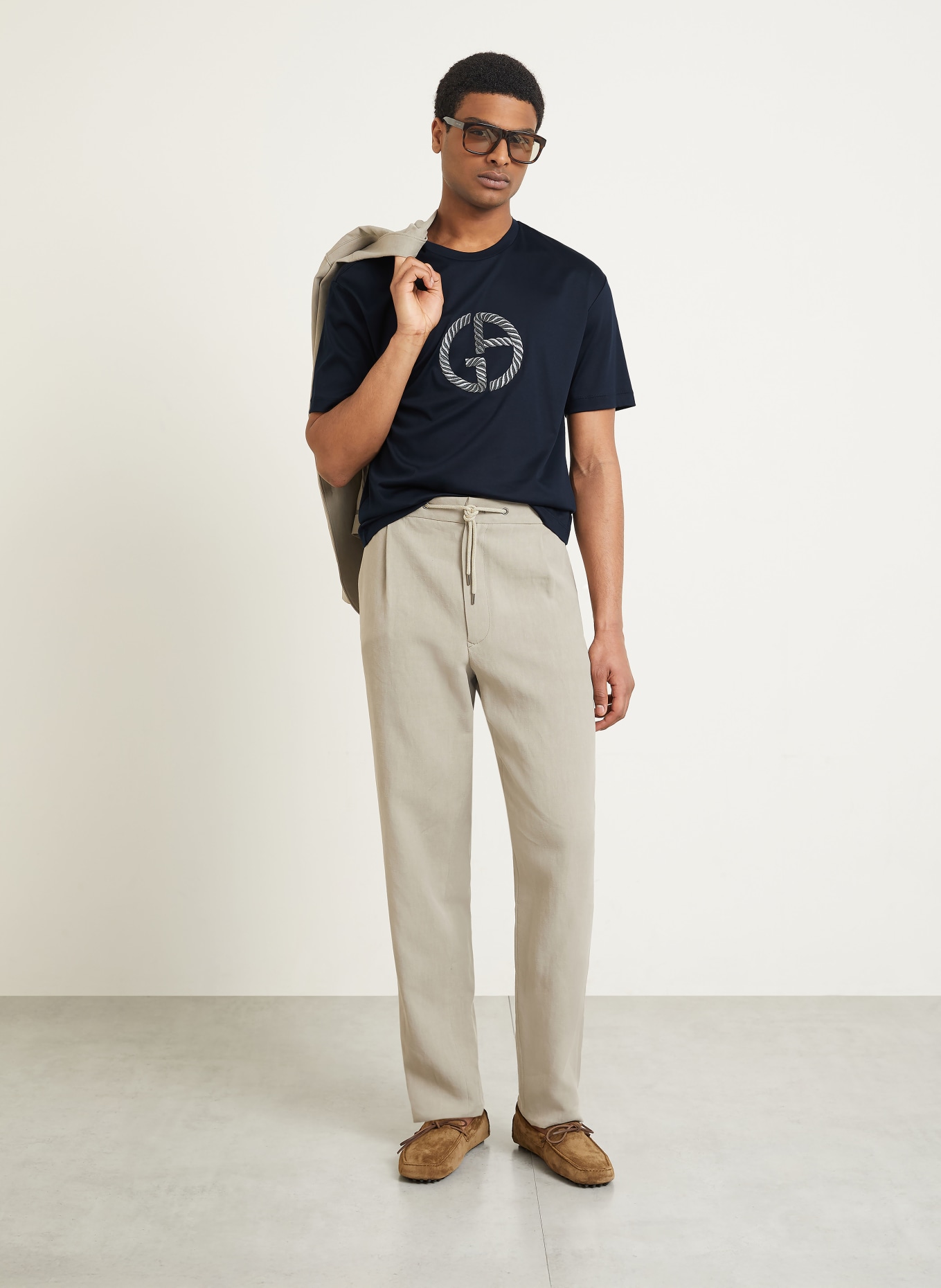 GIORGIO ARMANI T-shirt: BLEU FONCÉ