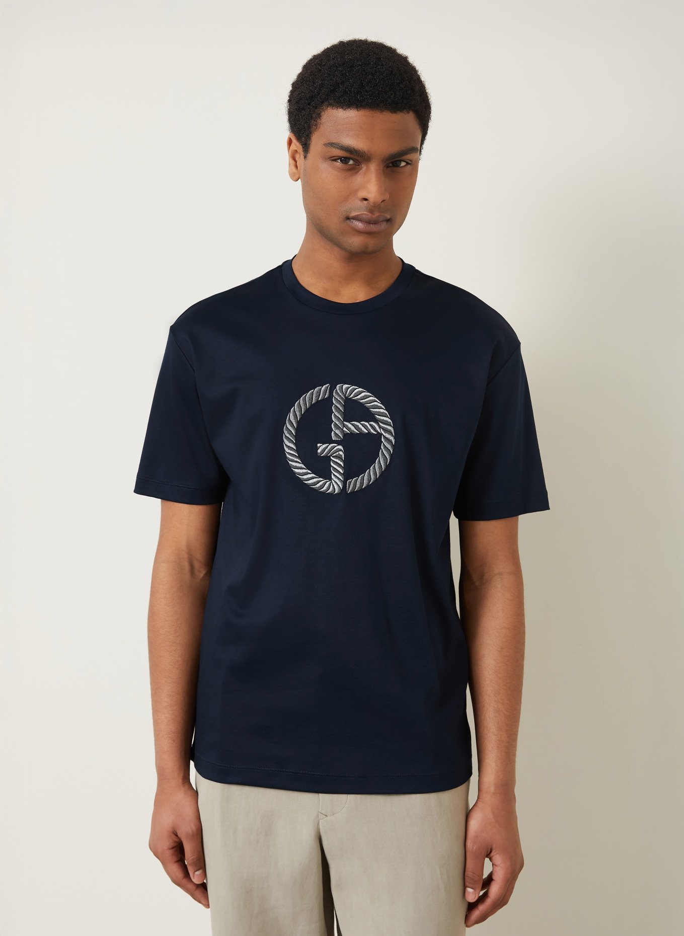 GIORGIO ARMANI T-shirt: BLEU FONCÉ