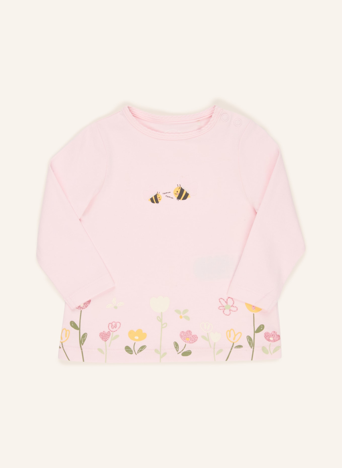 s.Oliver RED T-shirt met lange mouwen: ROSE CLAIR / DONKERGEEL / LICHTGROEN