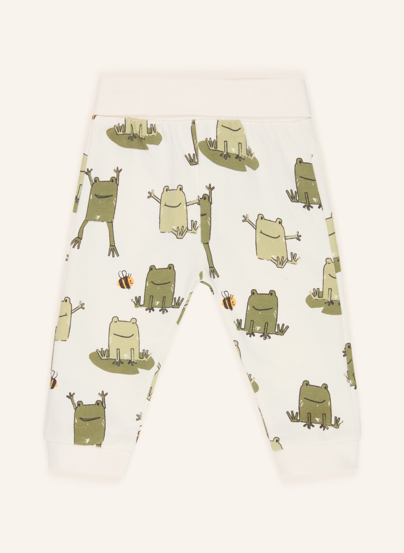 s.Oliver RED Spodnie dresowe: BIAŁY / ZIELONY