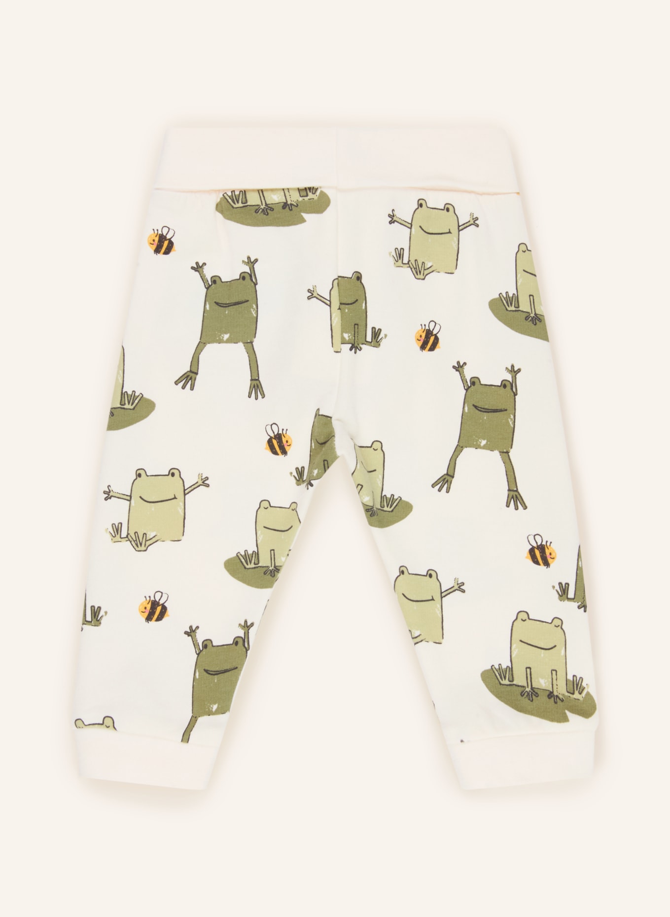 s.Oliver RED Spodnie dresowe: BIAŁY / ZIELONY