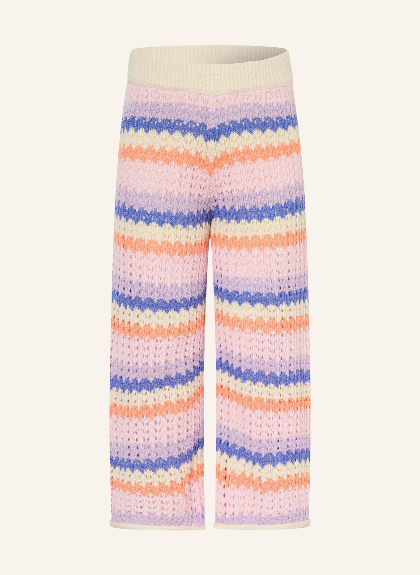 s.Oliver RED Gebreide broek: ROSE CLAIR / LICHTORANJE / BLAUW