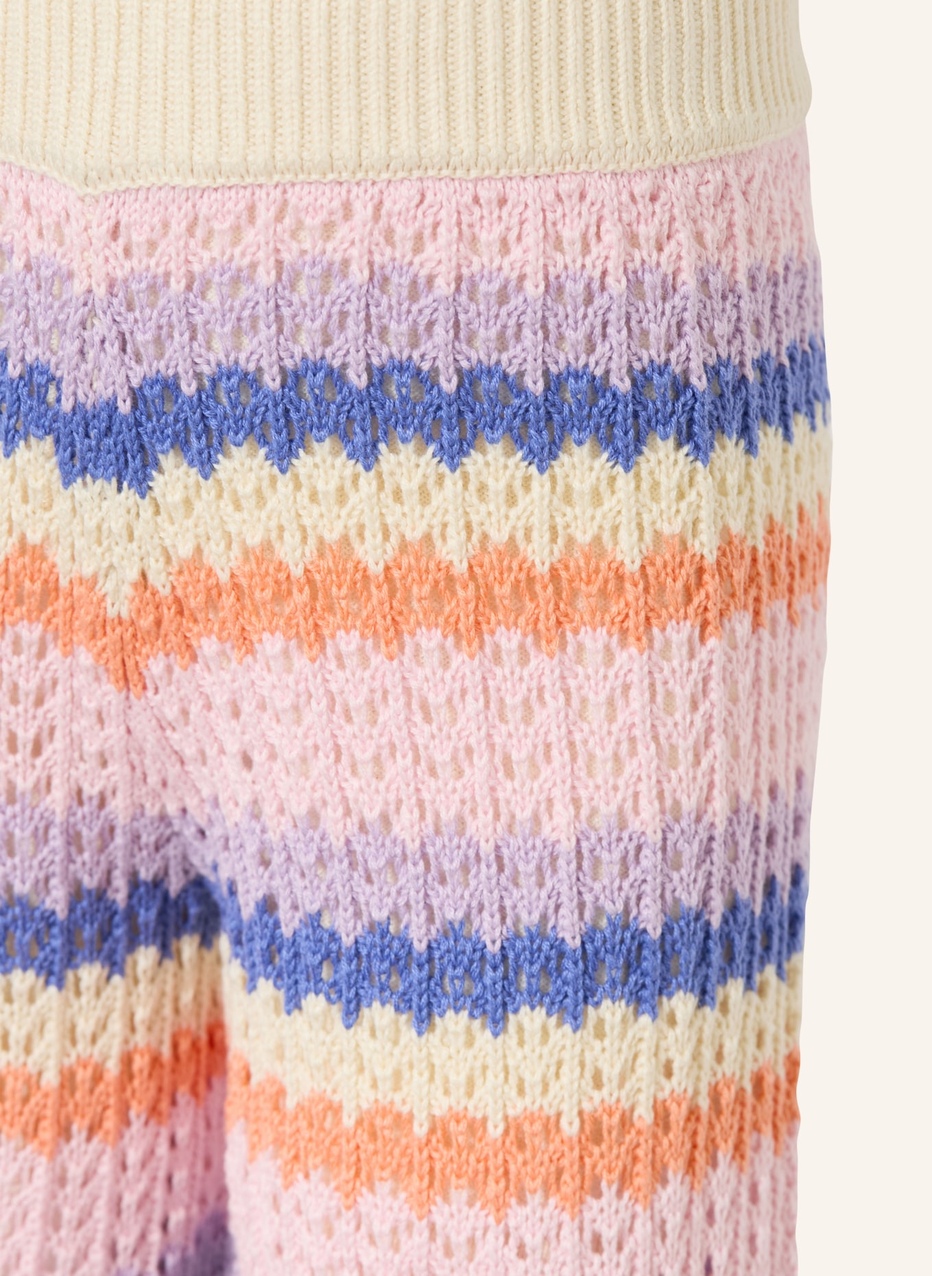 s.Oliver RED Gebreide broek: ROSE CLAIR / LICHTORANJE / BLAUW