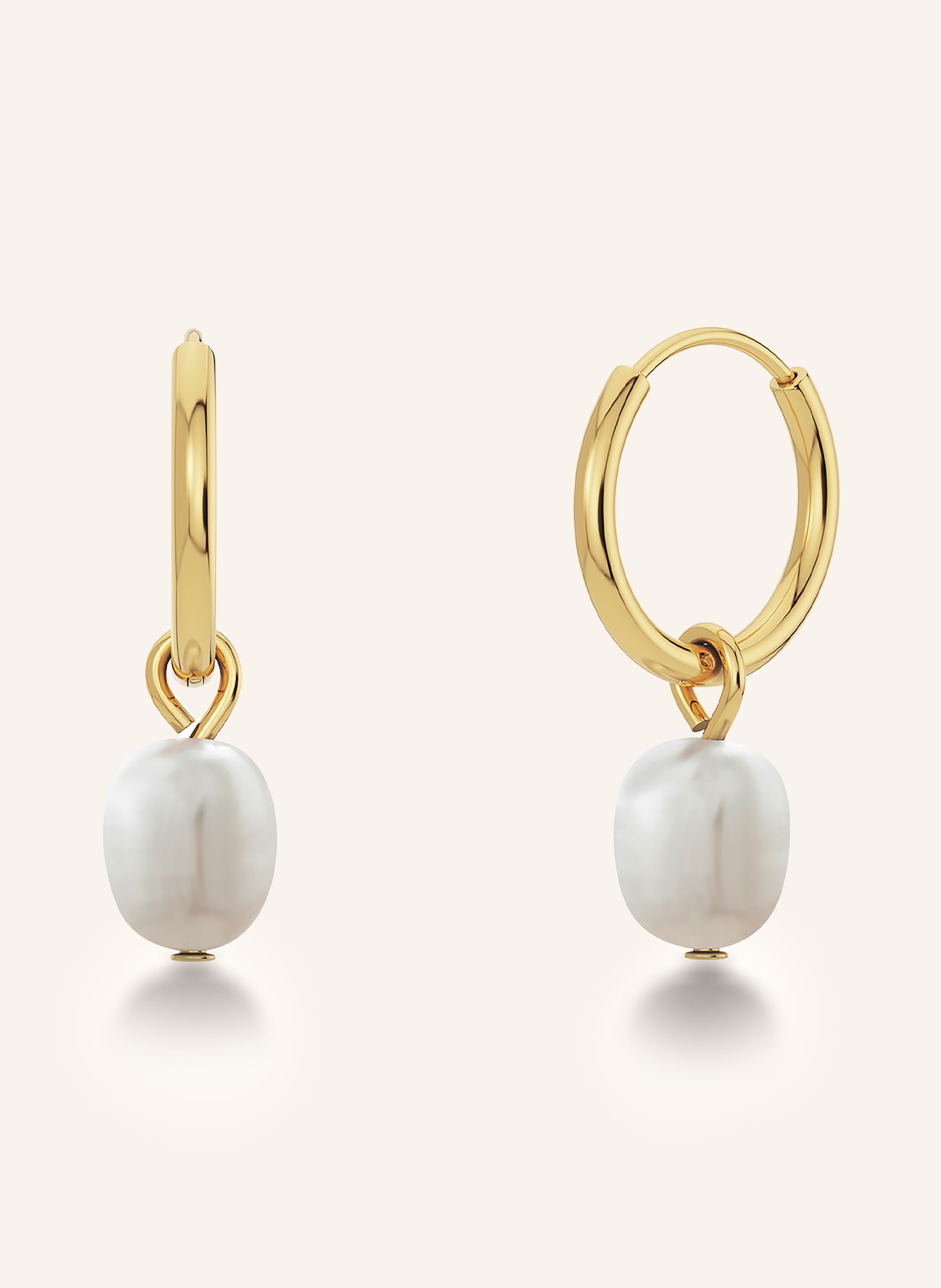 EDBLAD Creolen PERLA: GOLD / WEISS