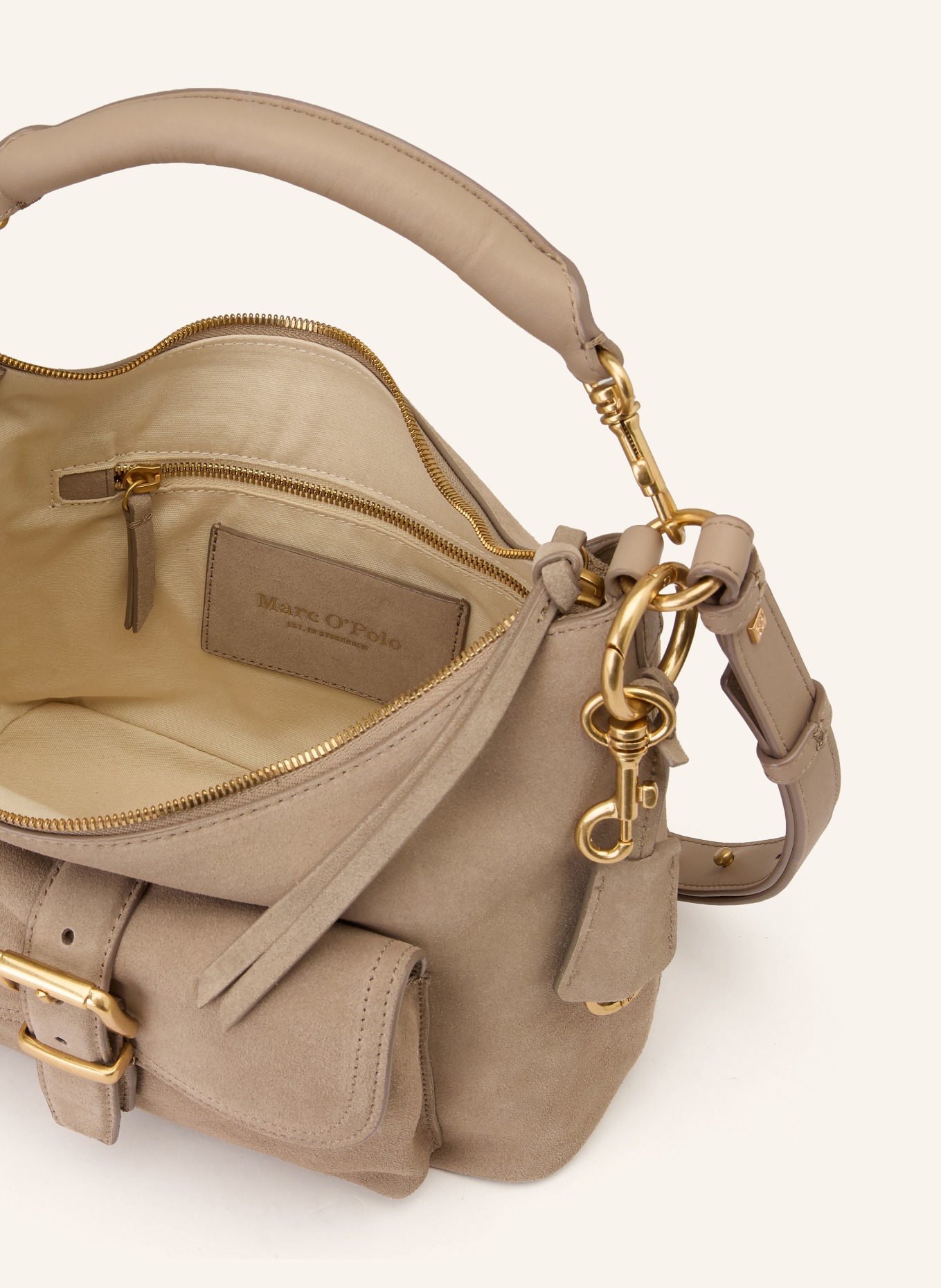 Marc O'Polo Sac à bandoulière SMALL: TAUPE / OR