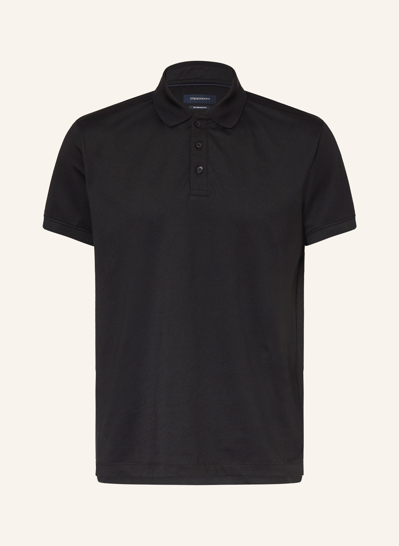 STROKESMAN'S Jersey-Poloshirt: SCHWARZ