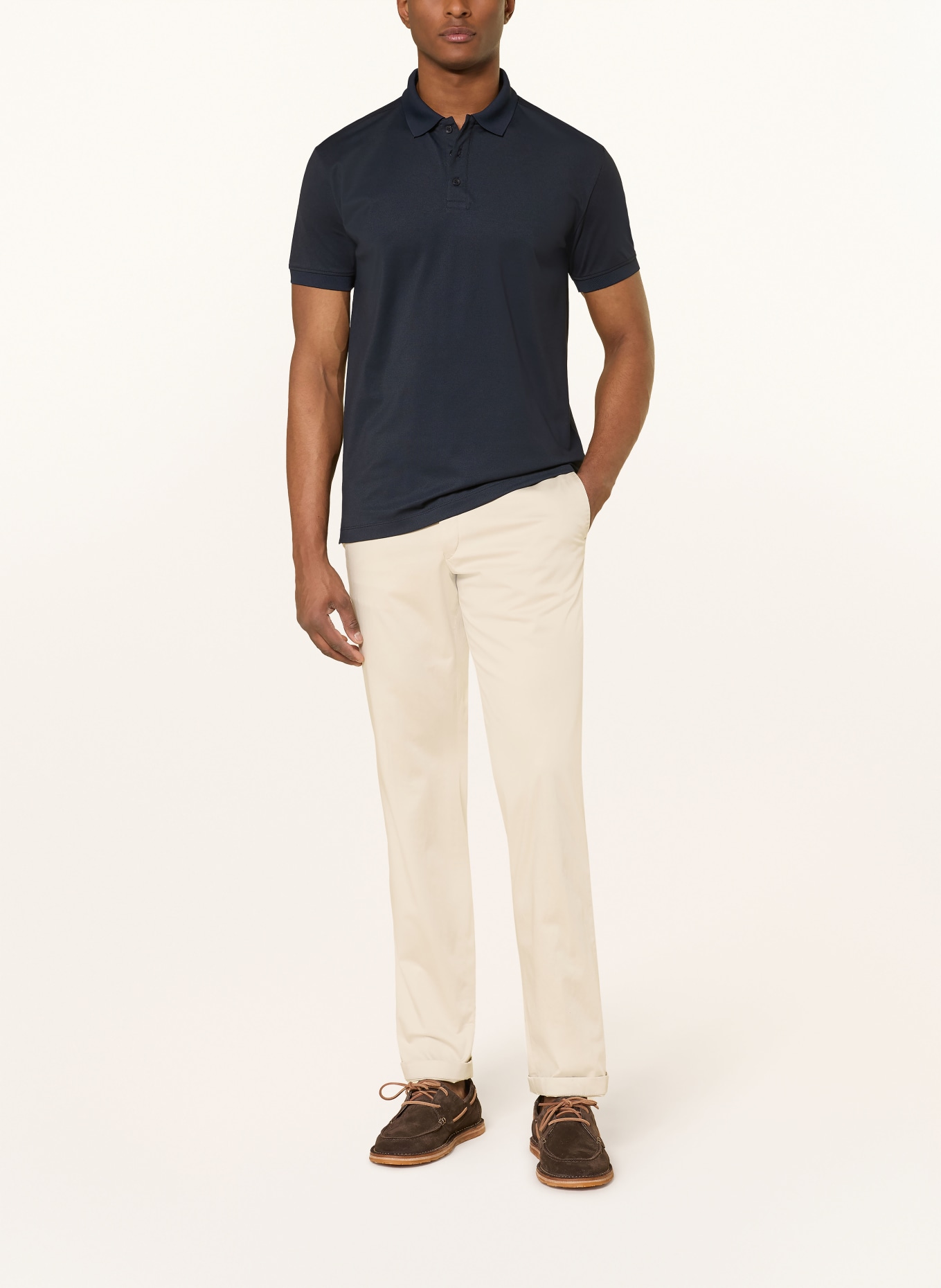 STROKESMAN'S Jersey-Poloshirt: DUNKELBLAU