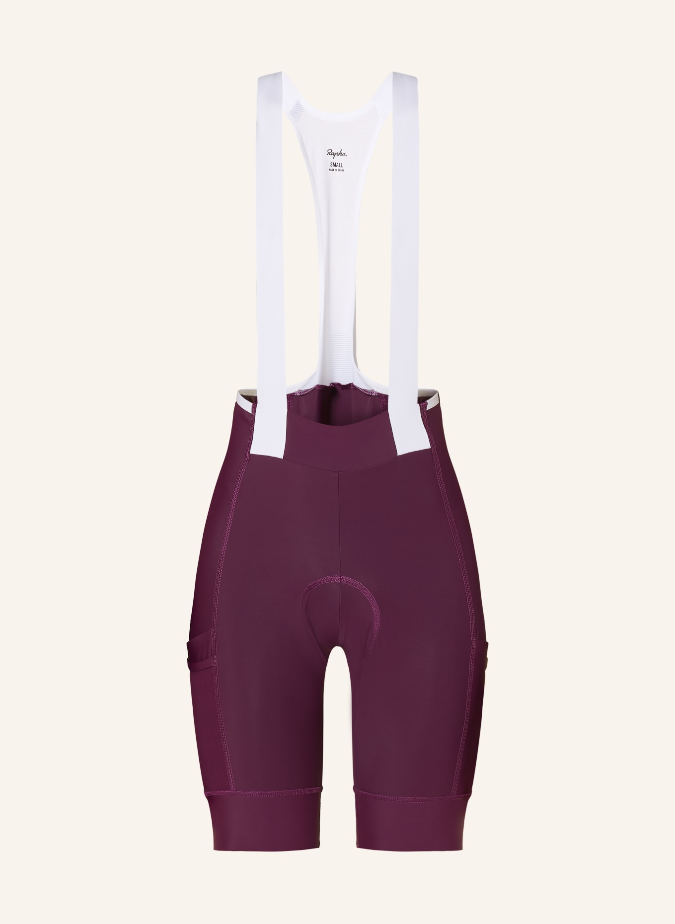 Rapha Radhose BREVET ELEMENT CARGO mit Trägern und gepolstertem Einsatz: FUCHSIA / WEISS