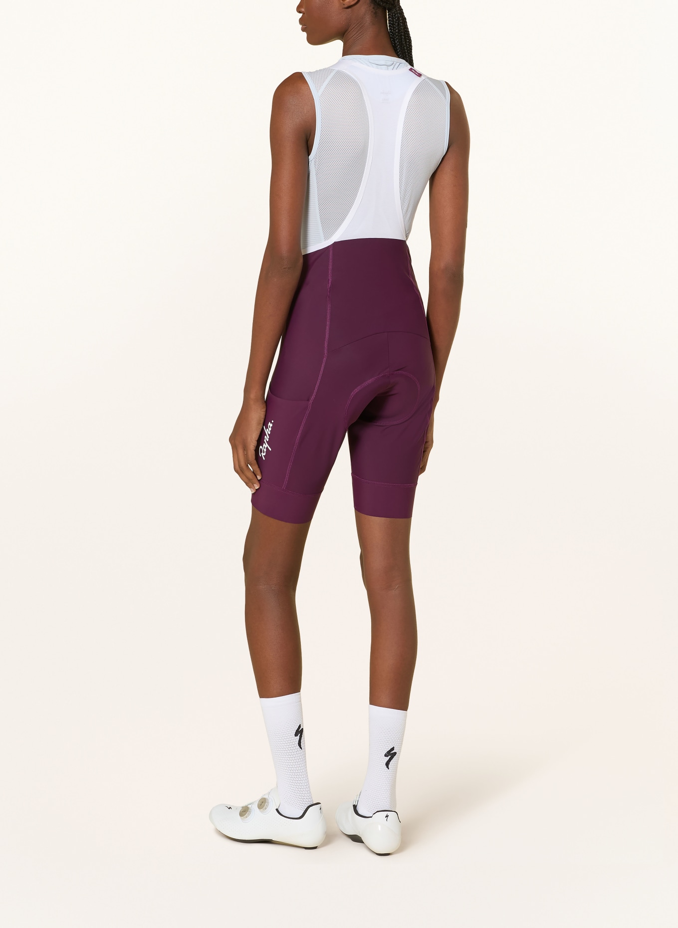 Rapha Radhose BREVET ELEMENT CARGO mit Trägern und gepolstertem Einsatz: FUCHSIA / WEISS