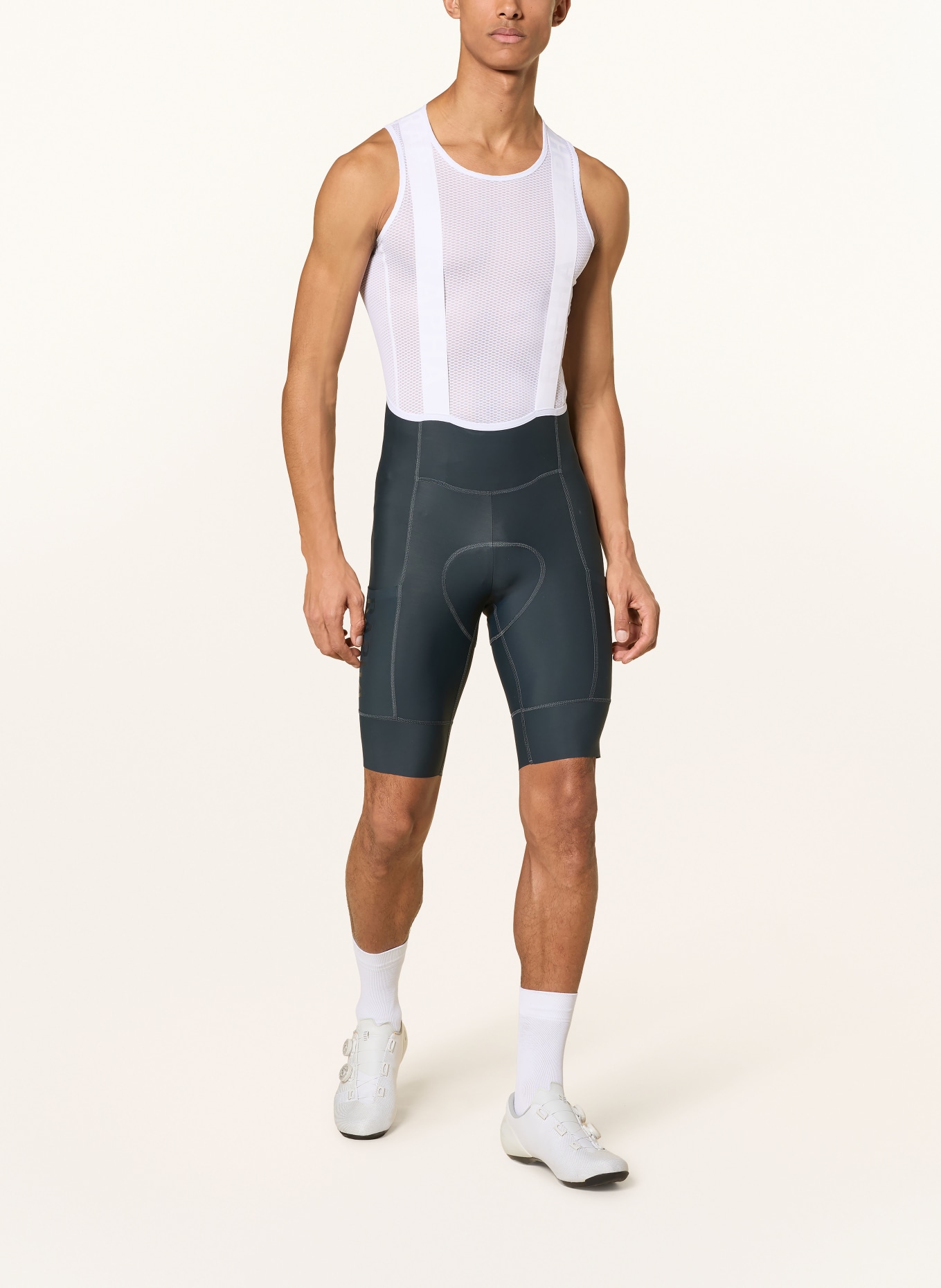 Rapha Fietsbroek PRO TEAM CARGO met bretels en gewatteerd inzetstuk: DONKERGRIJS